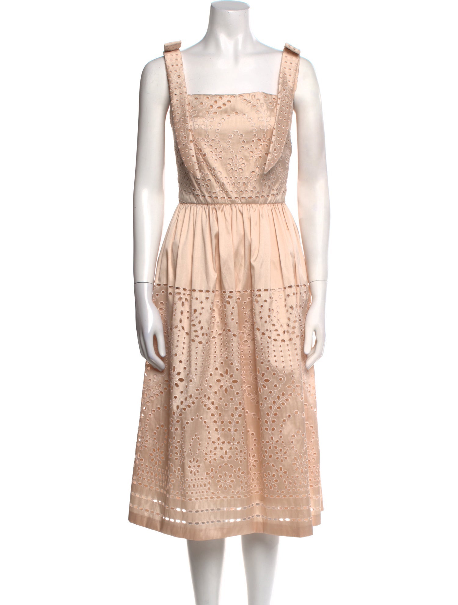 Monique Lhuillier Square Neckline Midi Length Dress w/ Tags