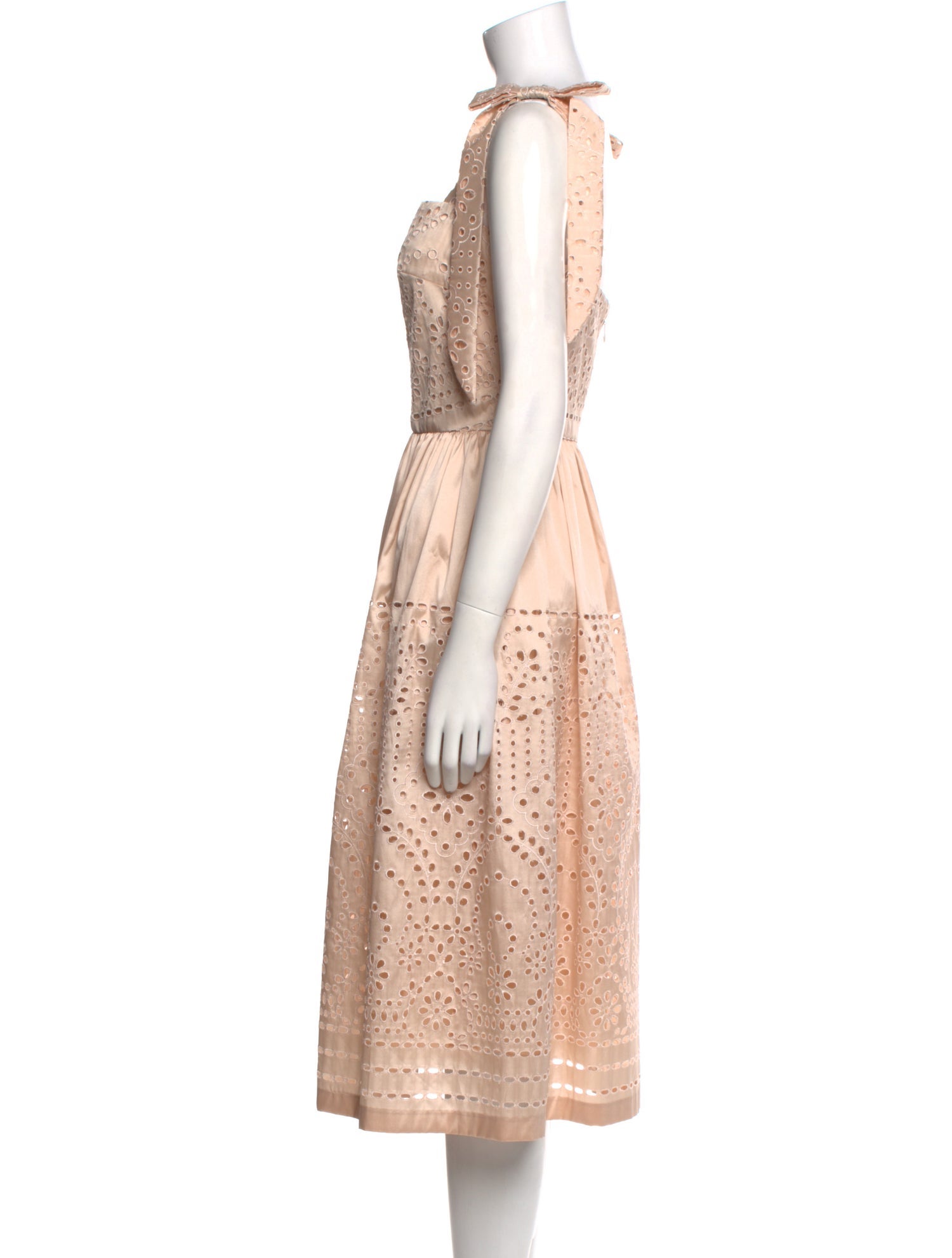 Monique Lhuillier Square Neckline Midi Length Dress w/ Tags