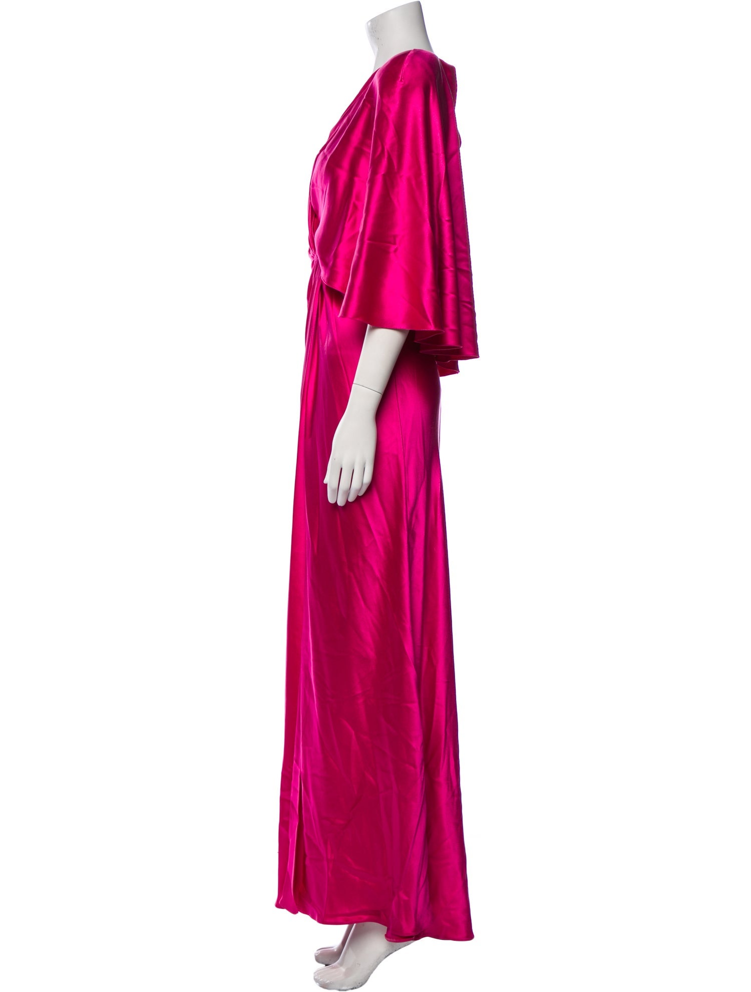 Monique Lhuillier V-Neck Long Dress