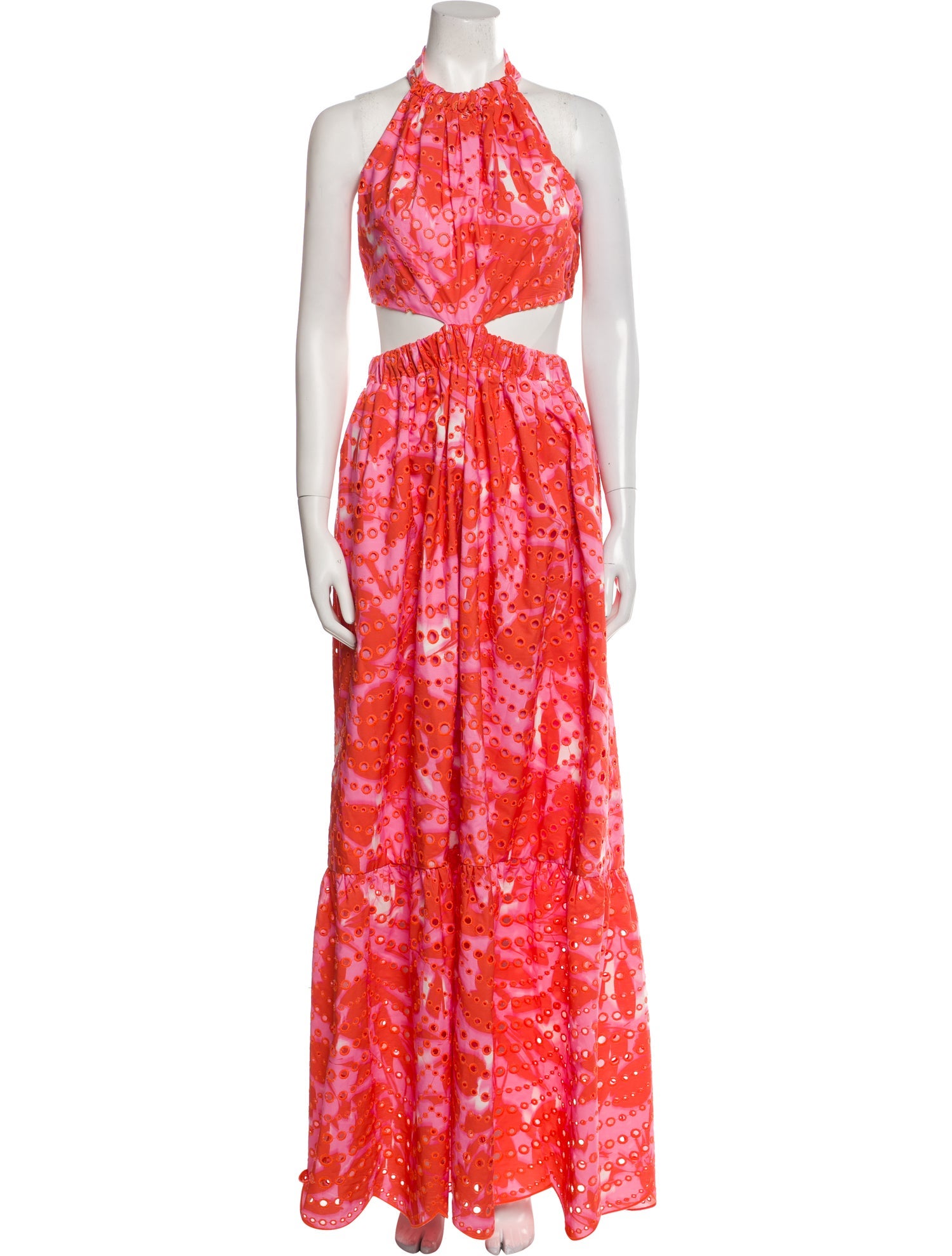 Monique Lhuillier Printed Long Dress