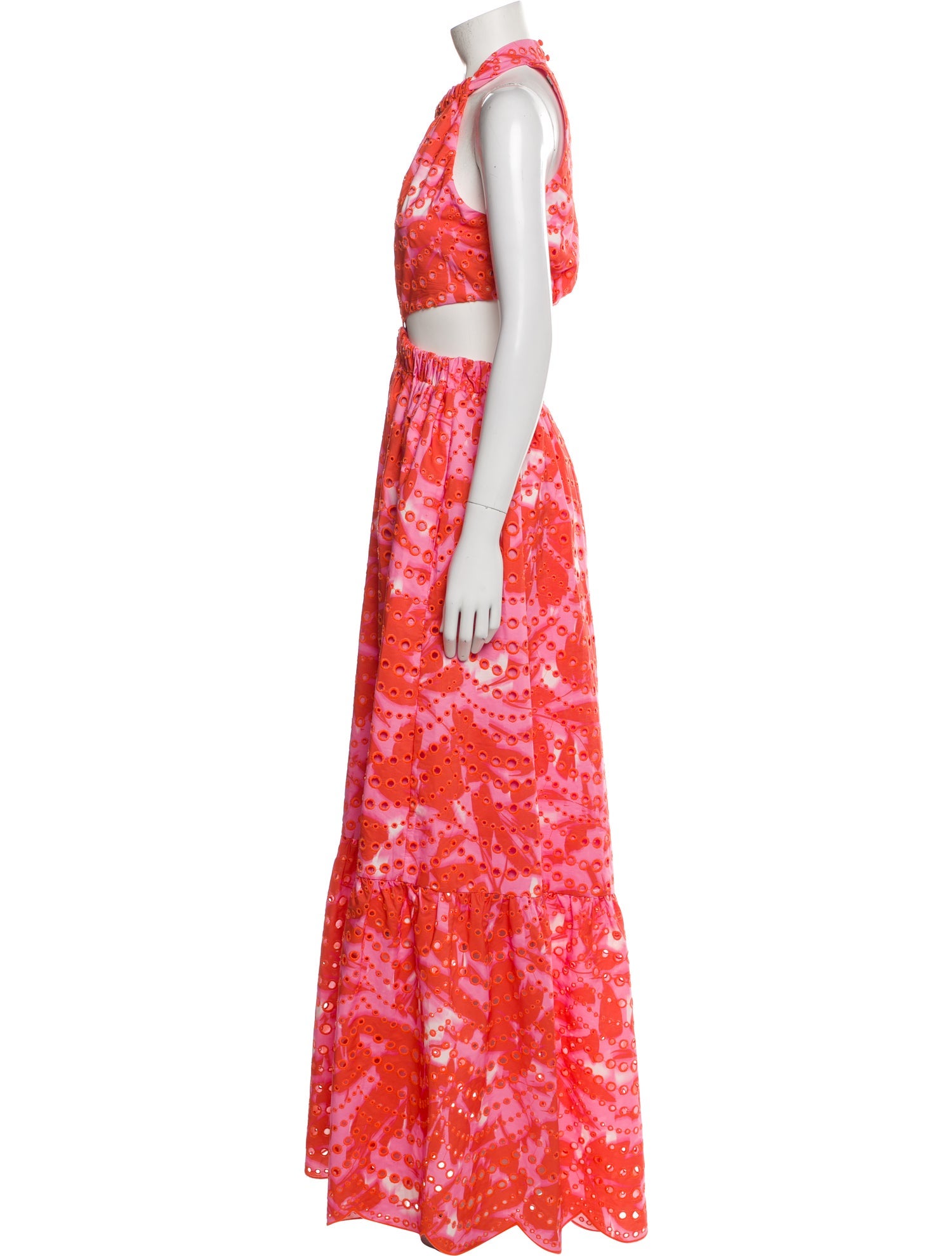 Monique Lhuillier Printed Long Dress