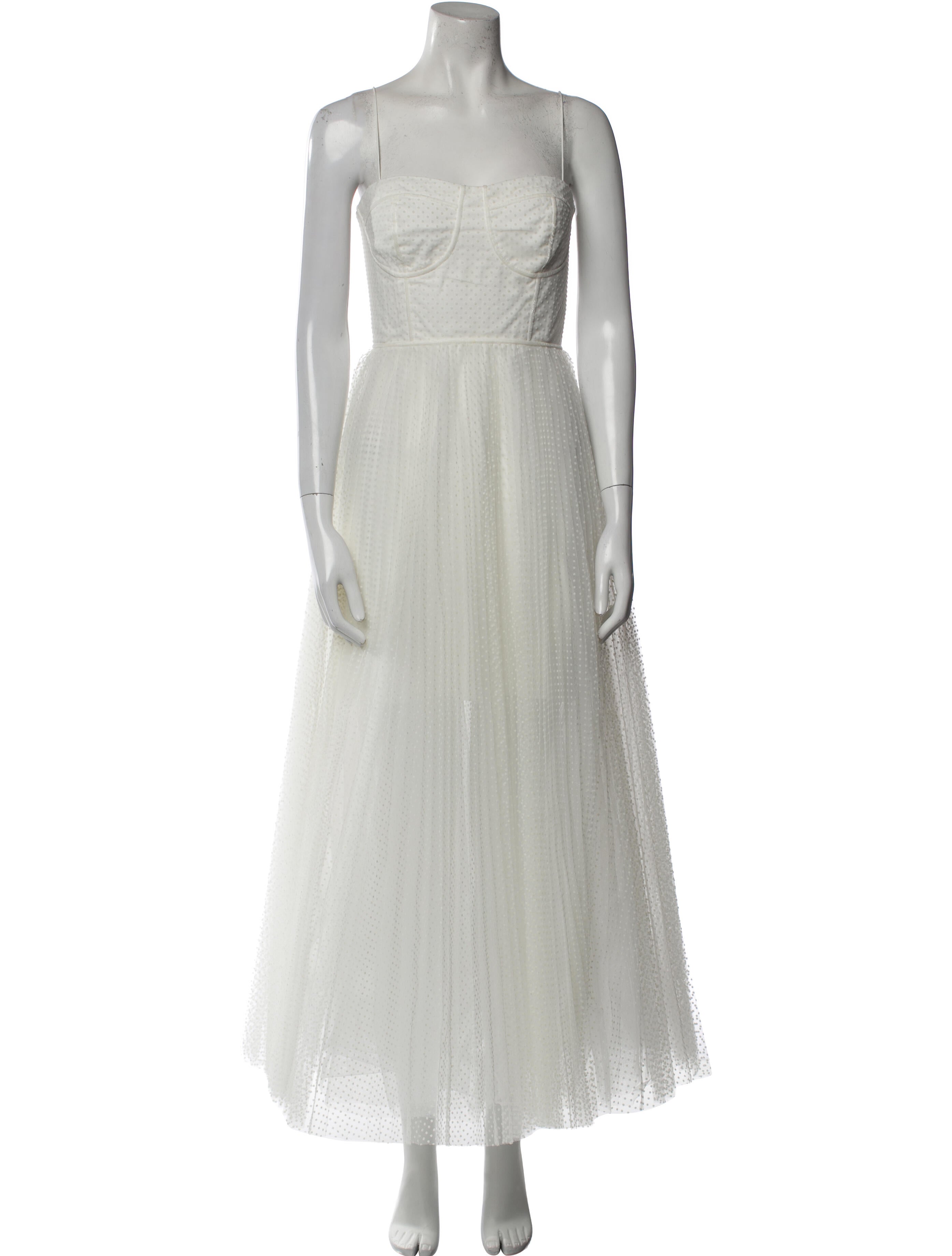 Monique Lhuillier Square Neckline Long Dress w/ Tags