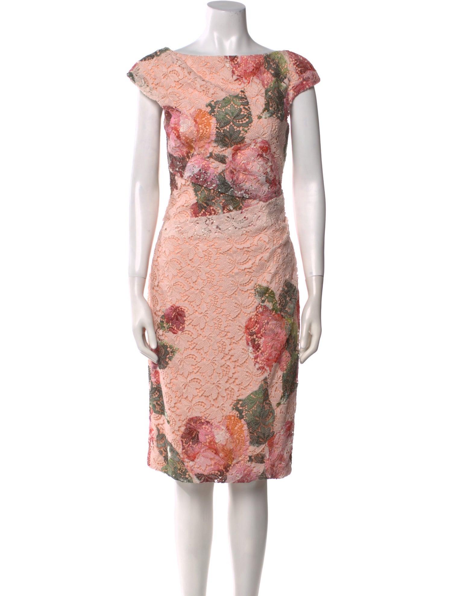 Monique Lhuillier Printed Midi Length Dress w/ Tags
