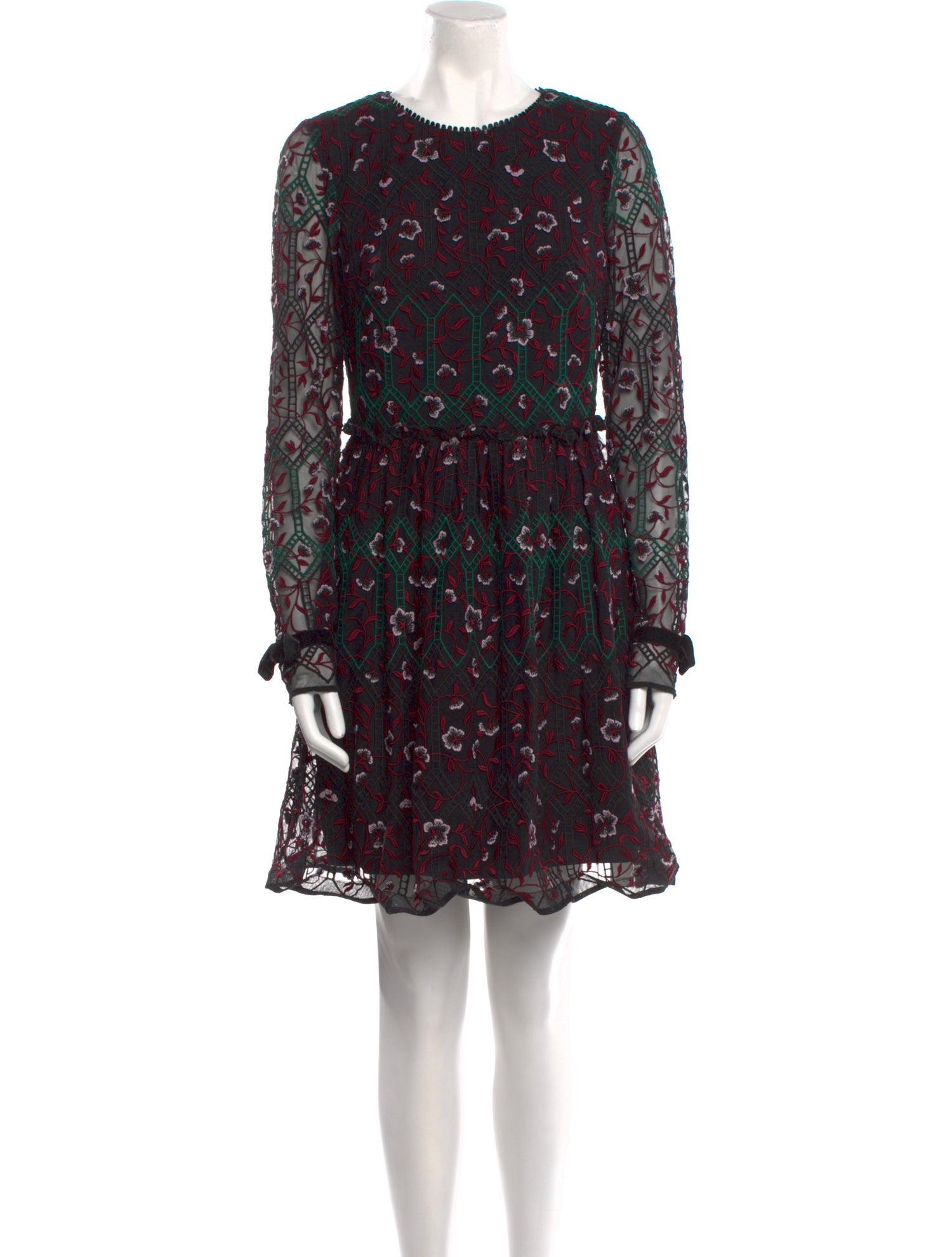 Monique Lhuillier Printed Mini Dress