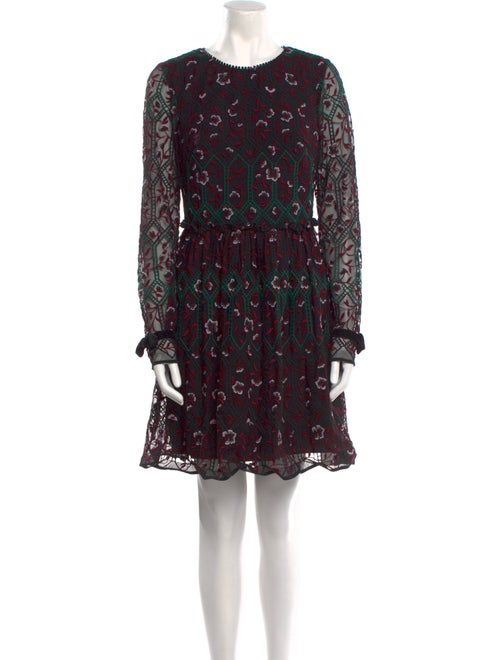 Monique Lhuillier Printed Mini Dress