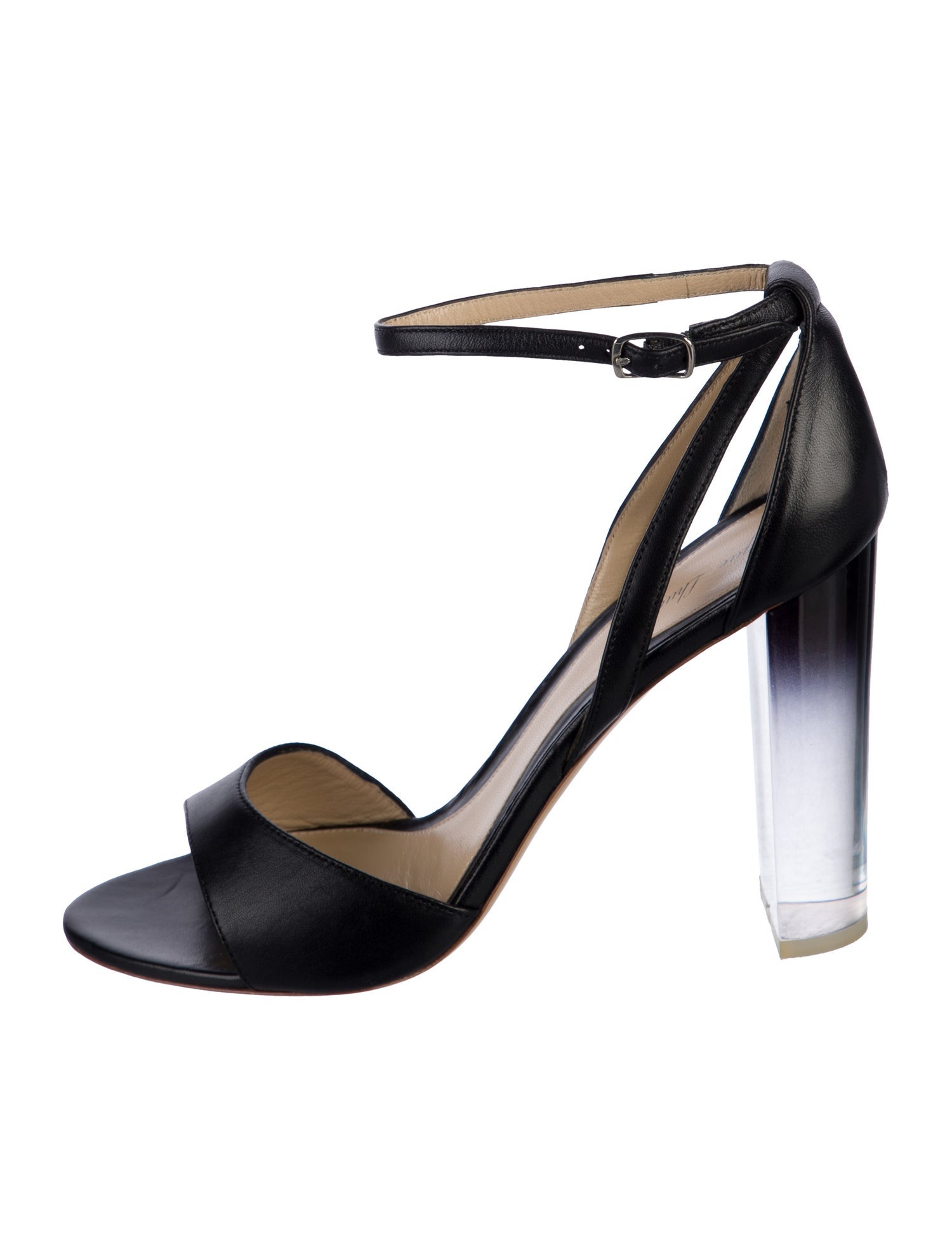 Monique Lhuillier Leather Colorblock Pattern Sandals