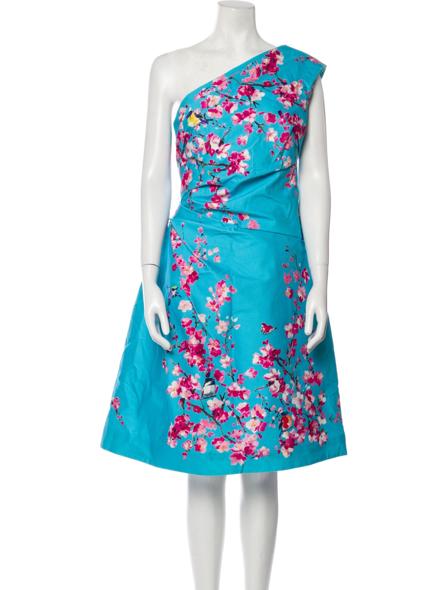 Monique Lhuillier Floral Print Knee-Length Dress