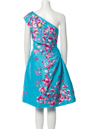 Monique Lhuillier Floral Print Knee-Length Dress