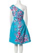 Monique Lhuillier Floral Print Knee-Length Dress