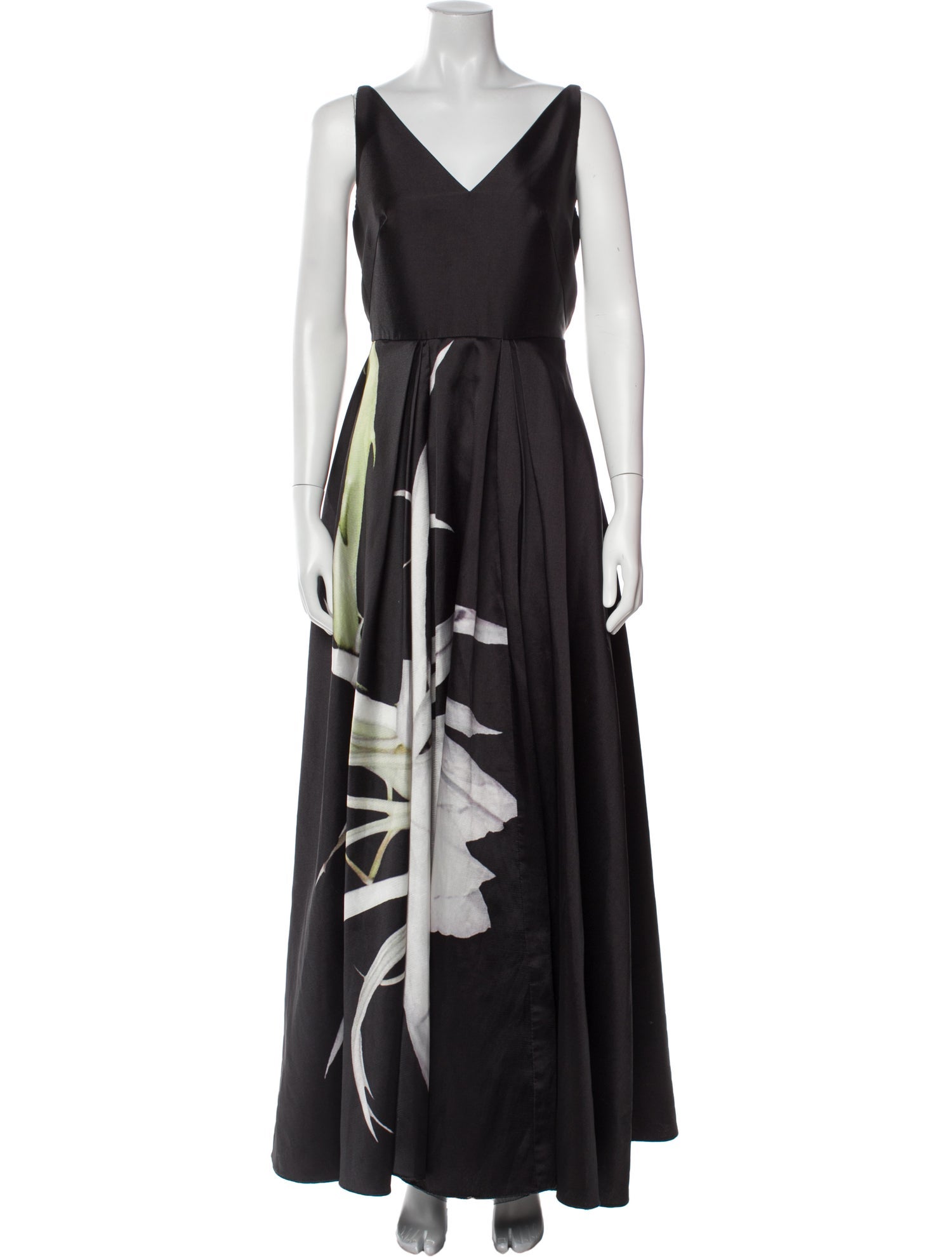 Monique Lhuillier Printed Long Dress