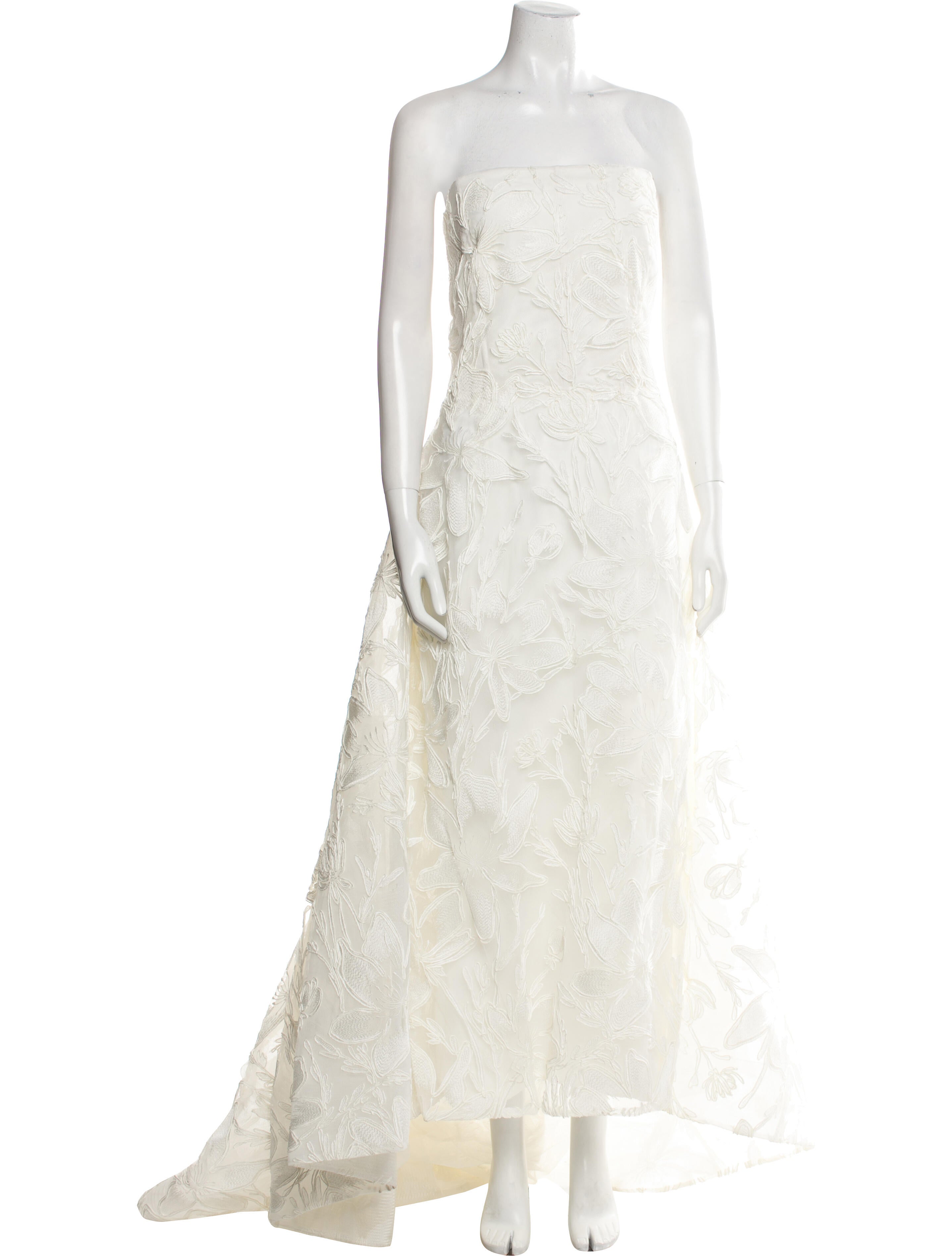 Monique Lhuillier Lace Pattern Long Dress