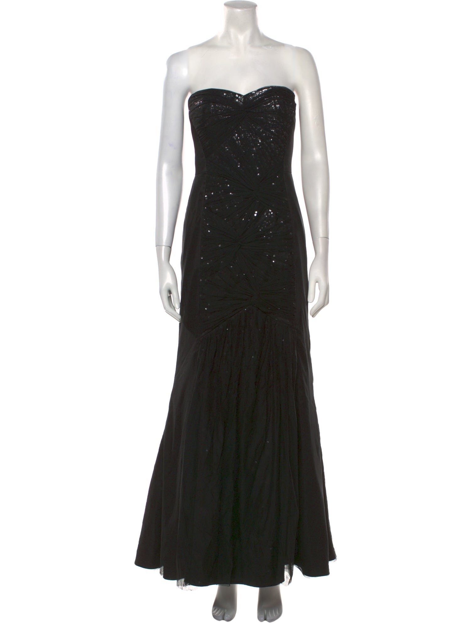 Monique Lhuillier Strapless Long Dress