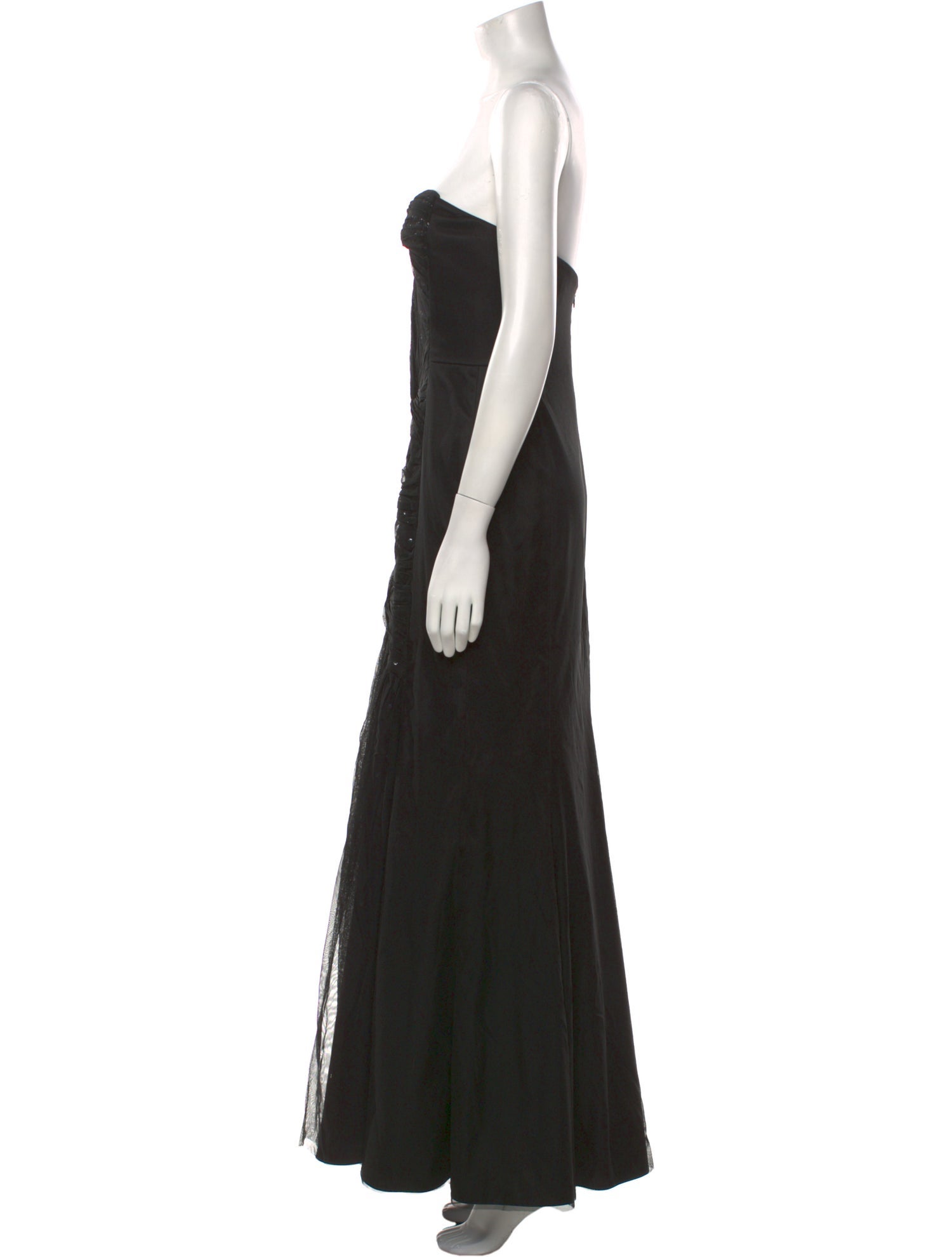 Monique Lhuillier Strapless Long Dress