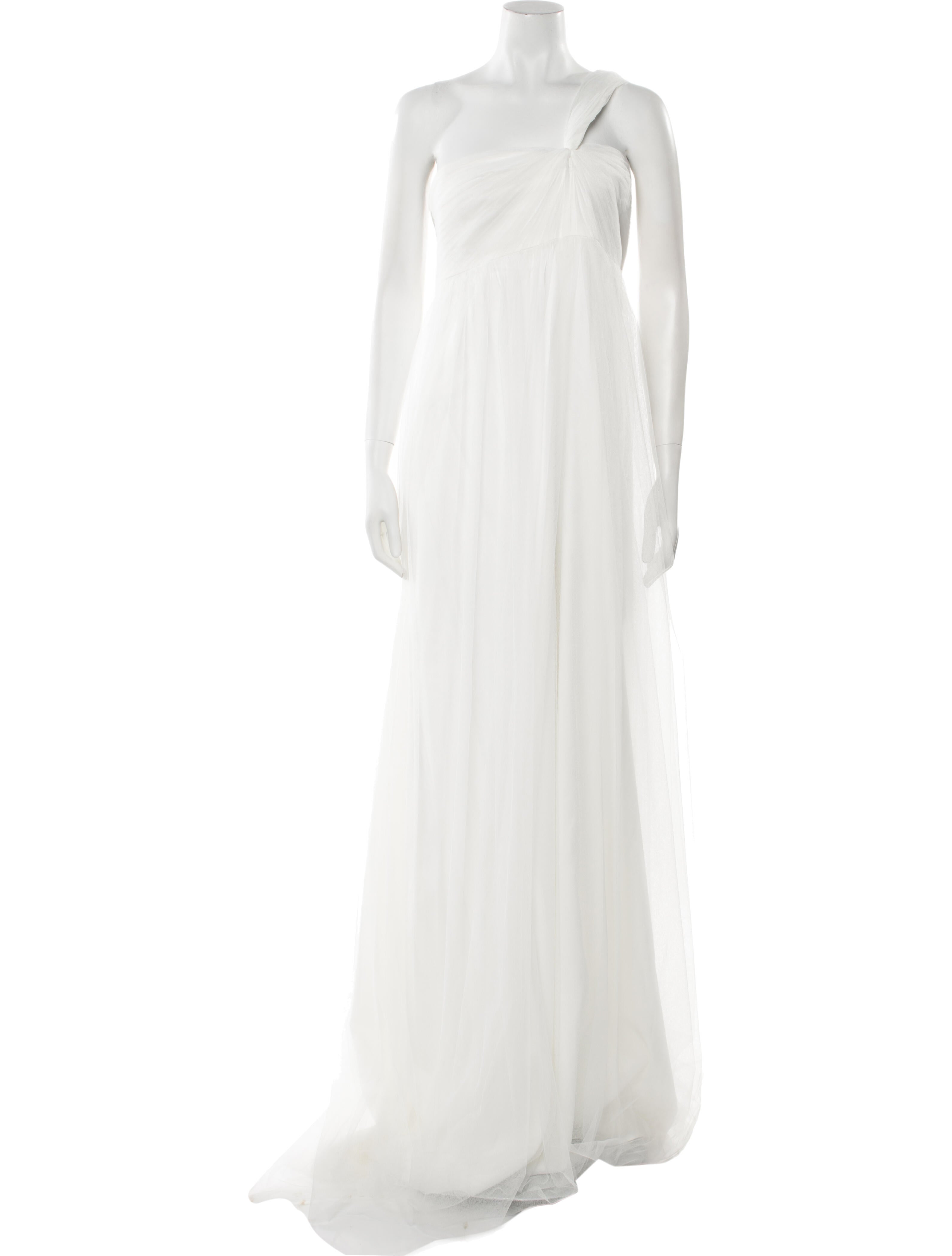ML Monique Lhuillier Bridesmaids One-Shoulder Long Dress