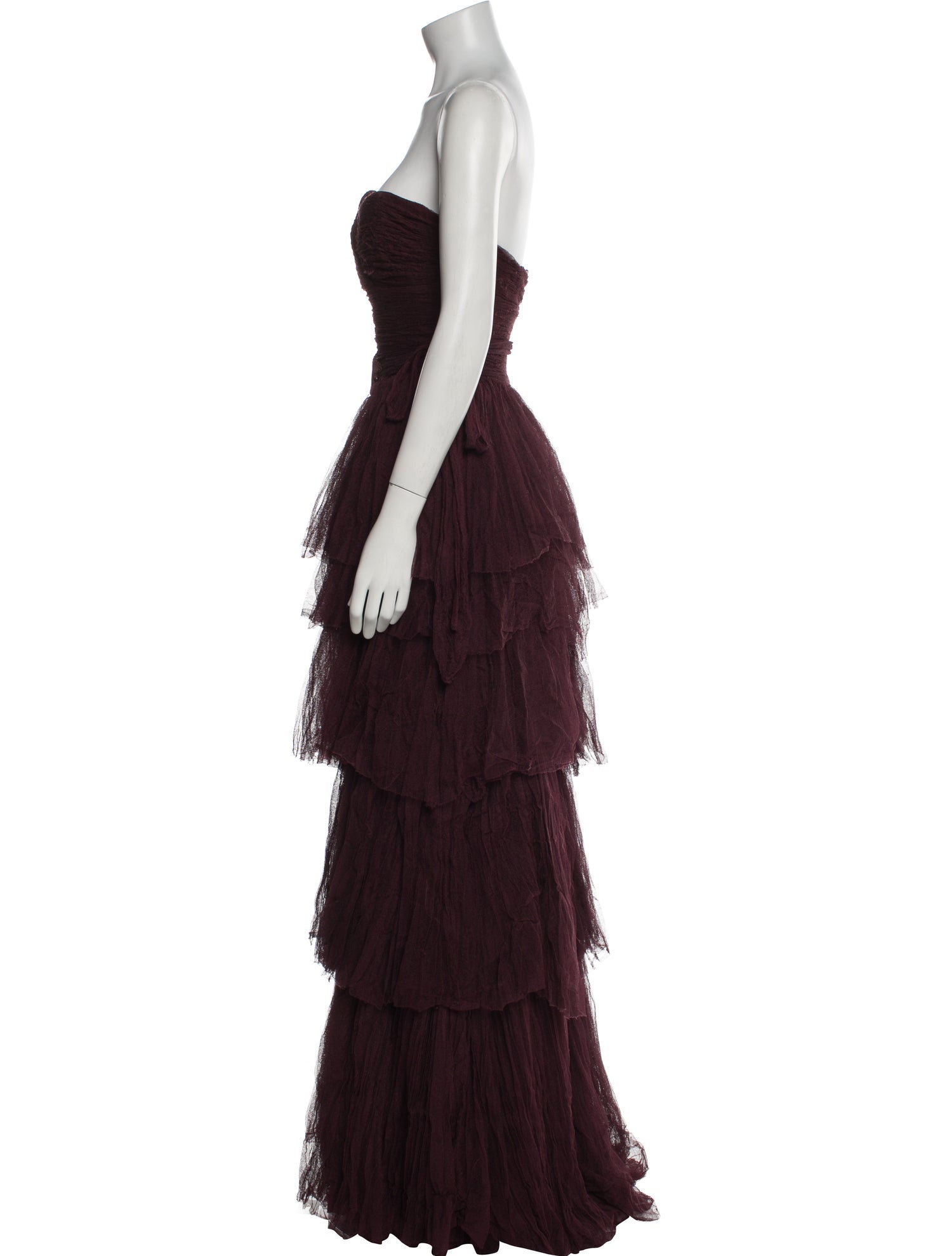 Monique Lhuillier Strapless Long Dress