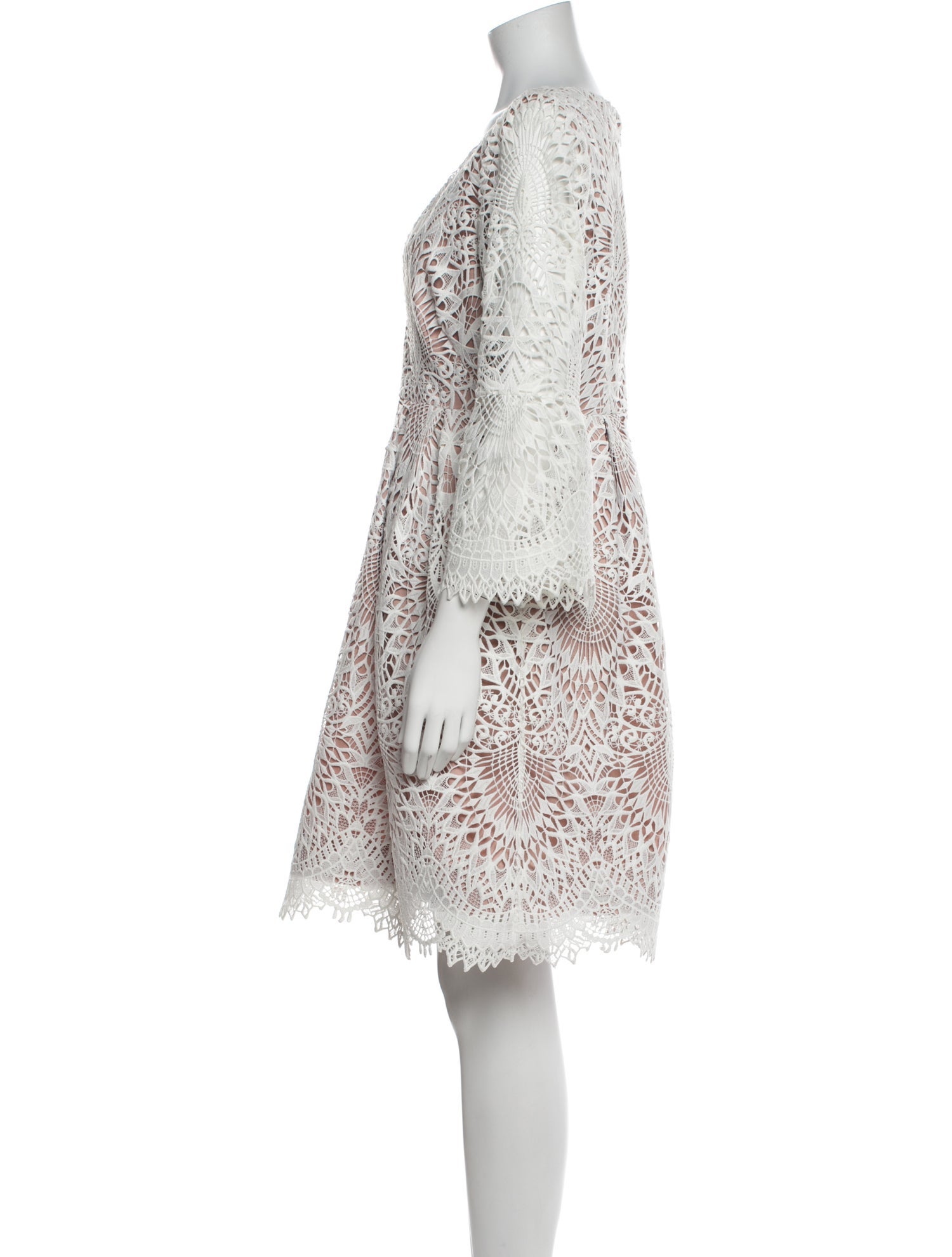 Monique Lhuillier Printed Knee-Length Dress