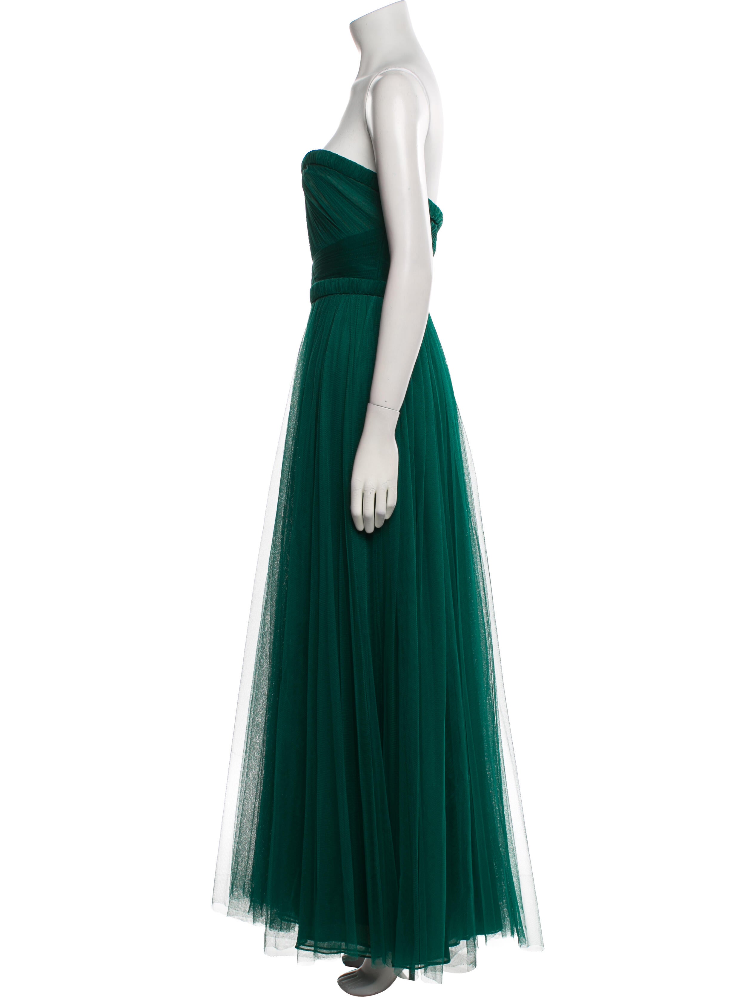 Monique Lhuillier Strapless Long Dress