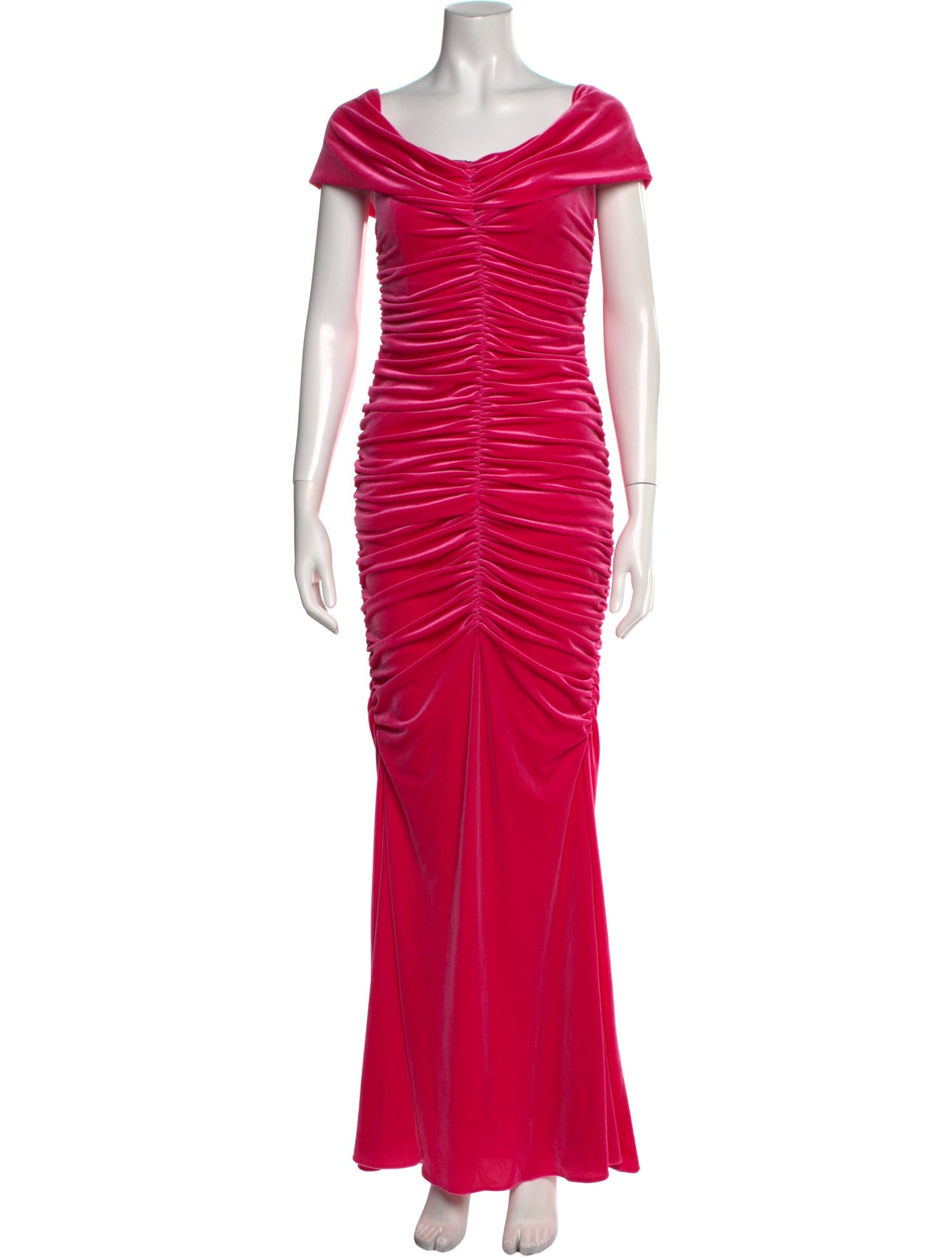 Monique Lhuillier Scoop Neck Long Dress