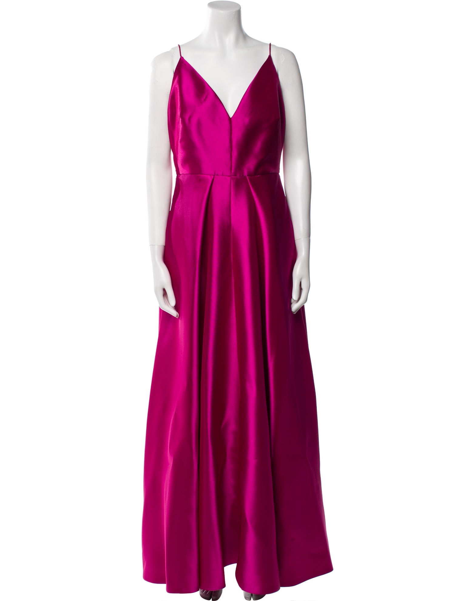 Monique Lhuillier V-Neck Long Dress