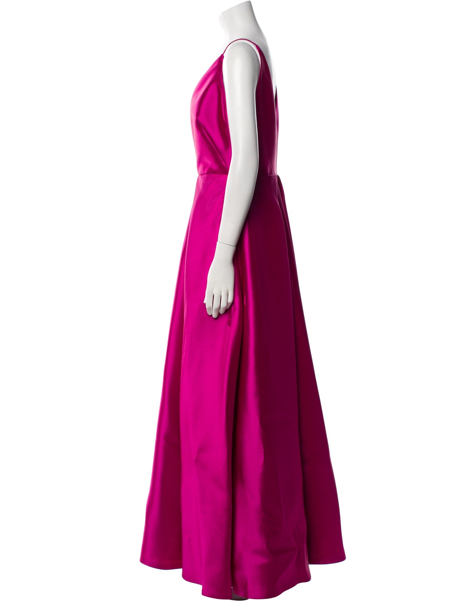 Monique Lhuillier V-Neck Long Dress