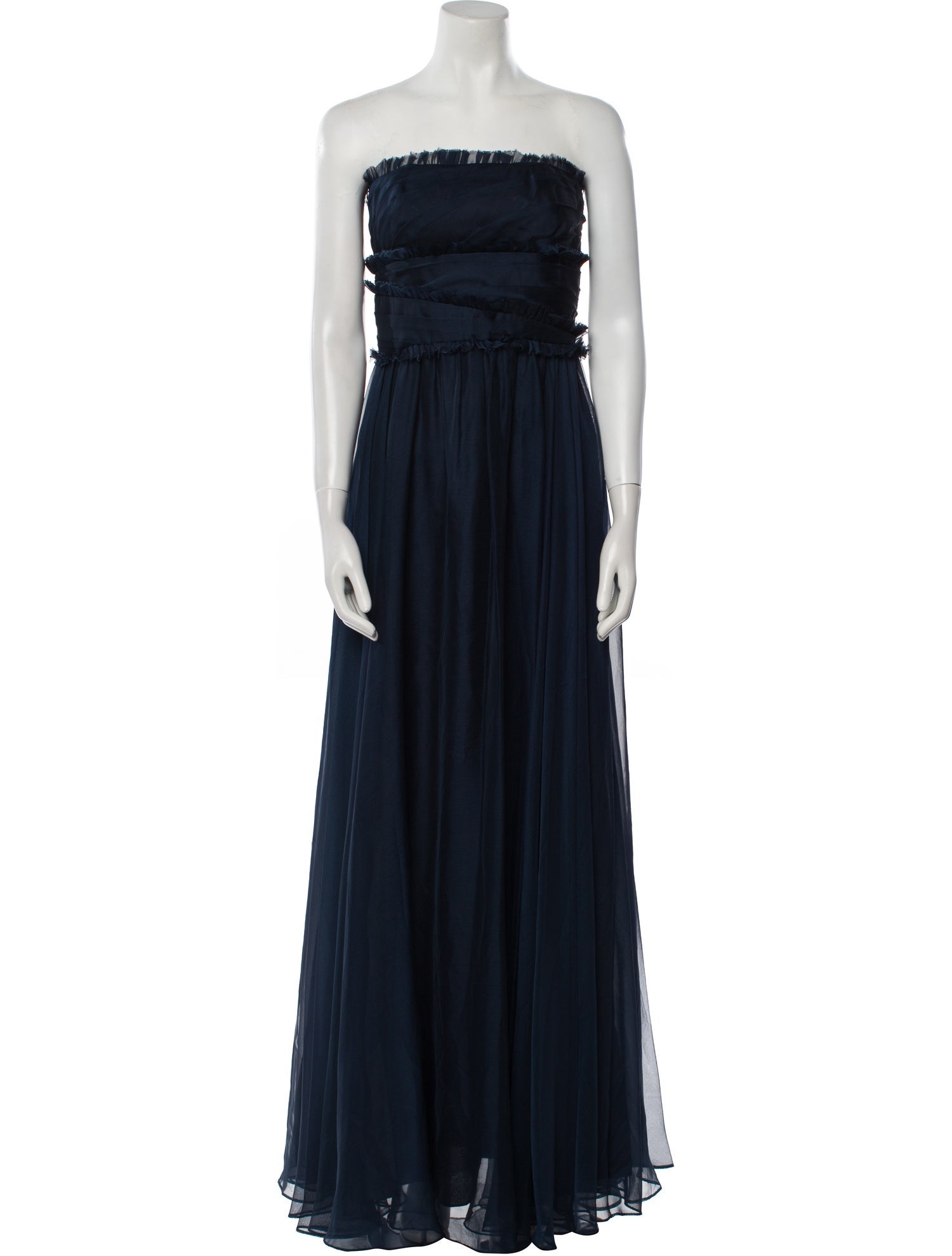 Monique Lhuillier Strapless Long Dress