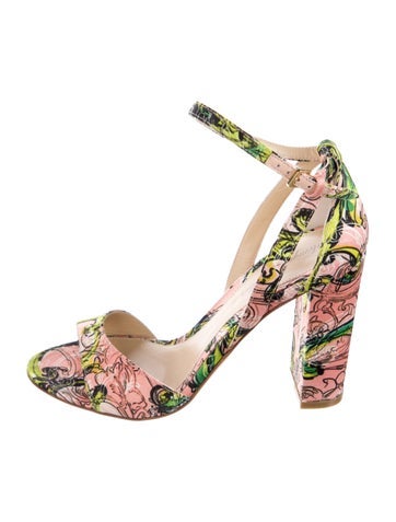 Monique Lhuillier Sandals Vintage Floral Print IT 36 | 6