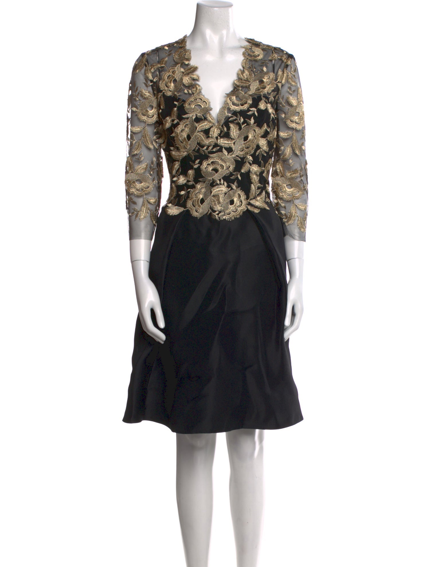 Monique Lhuillier Printed Knee-Length Dress