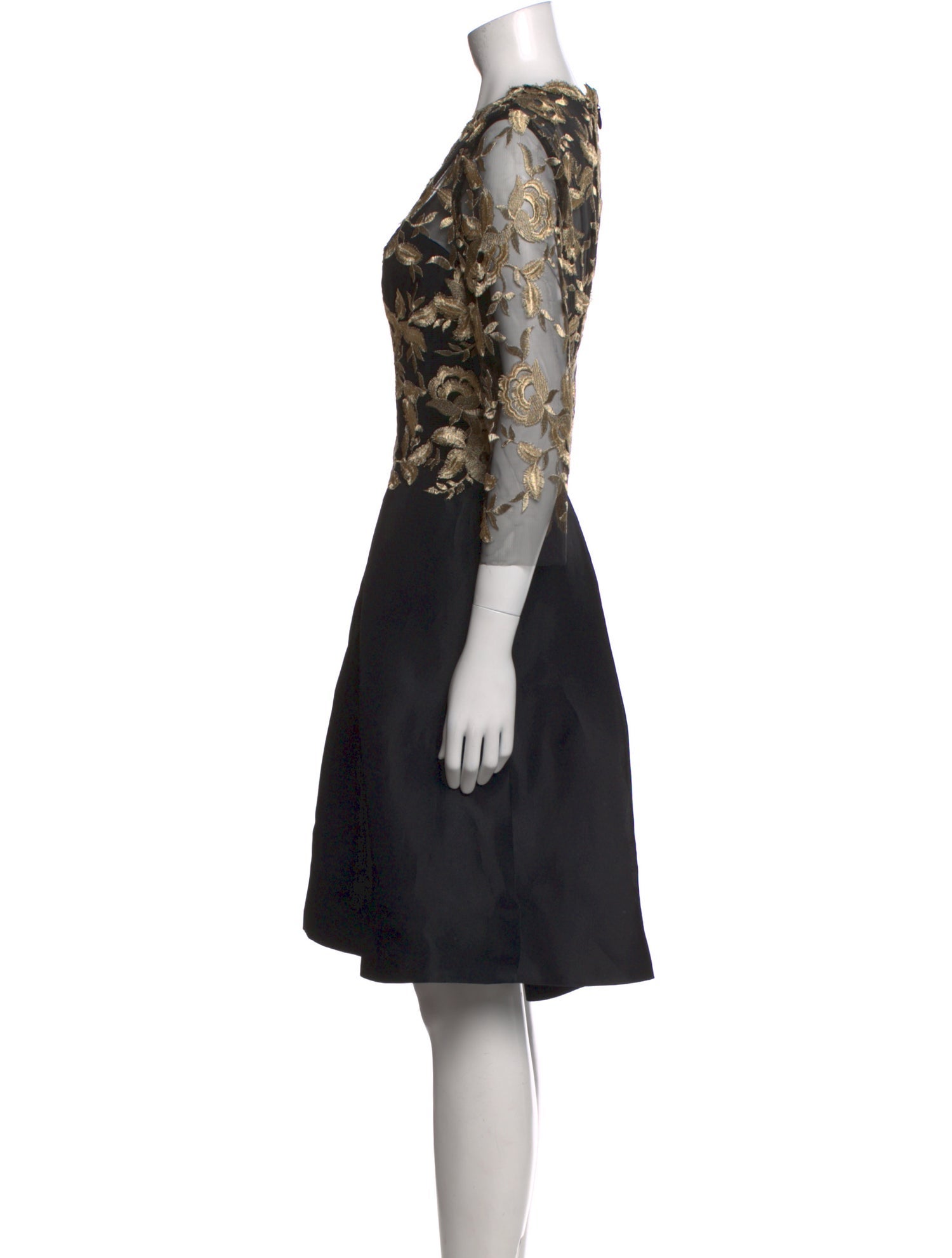 Monique Lhuillier Printed Knee-Length Dress