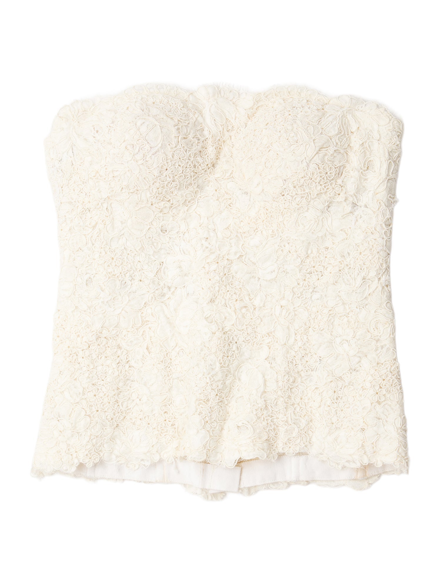 Monique Lhuillier Strapless Crop Top