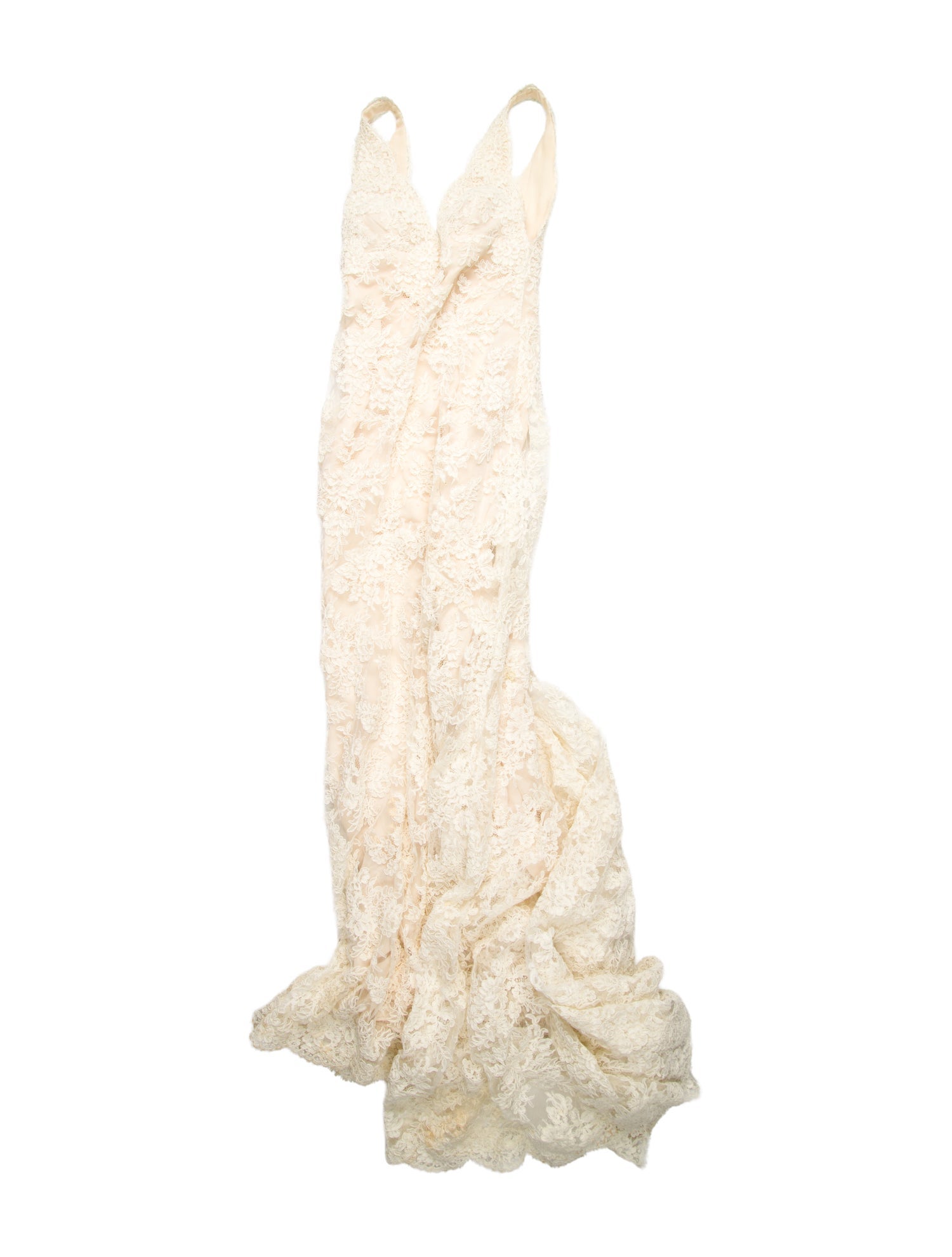 Monique Lhuillier Lace Pattern Long Dress