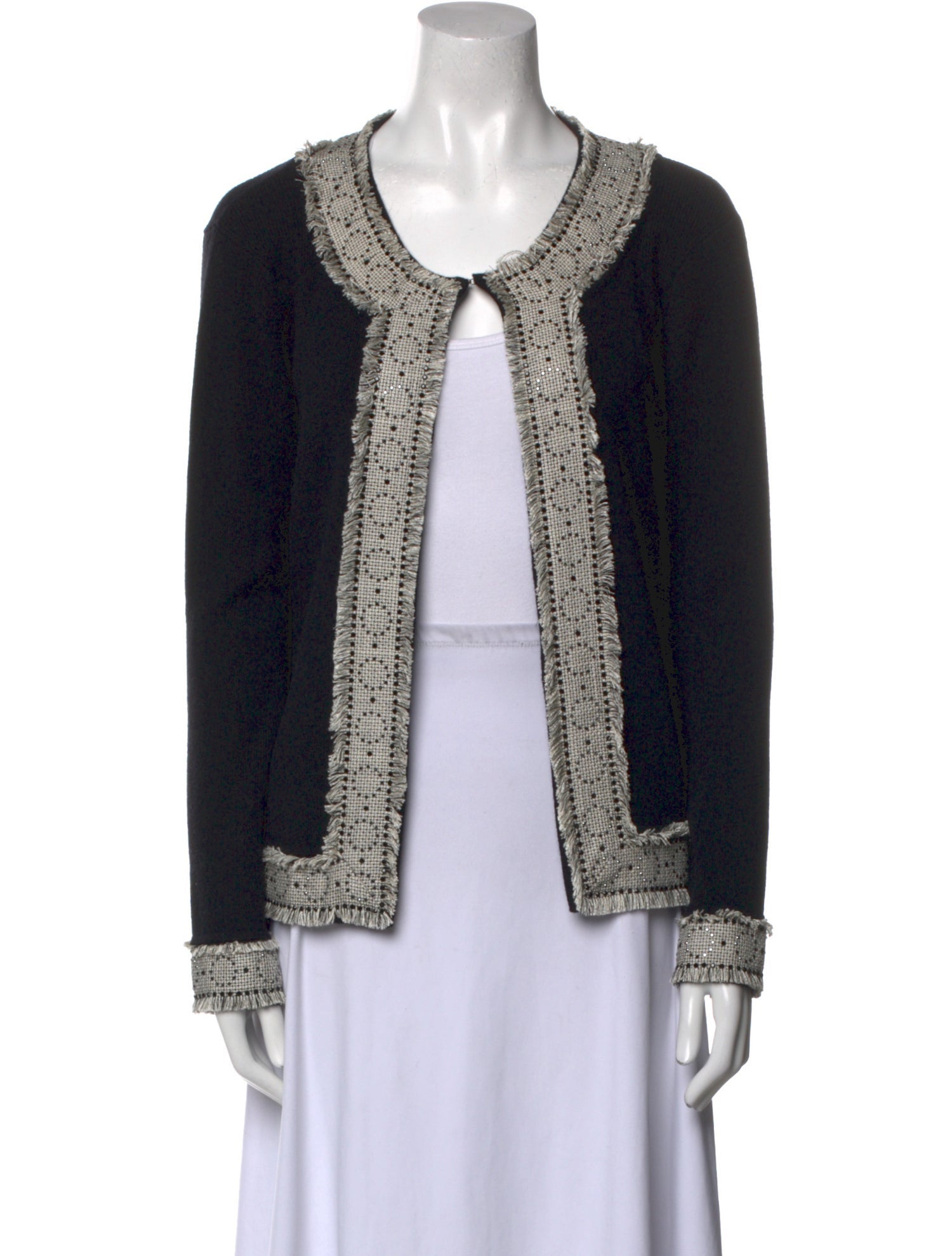 Monique Lhuillier Cashmere Printed Sweater