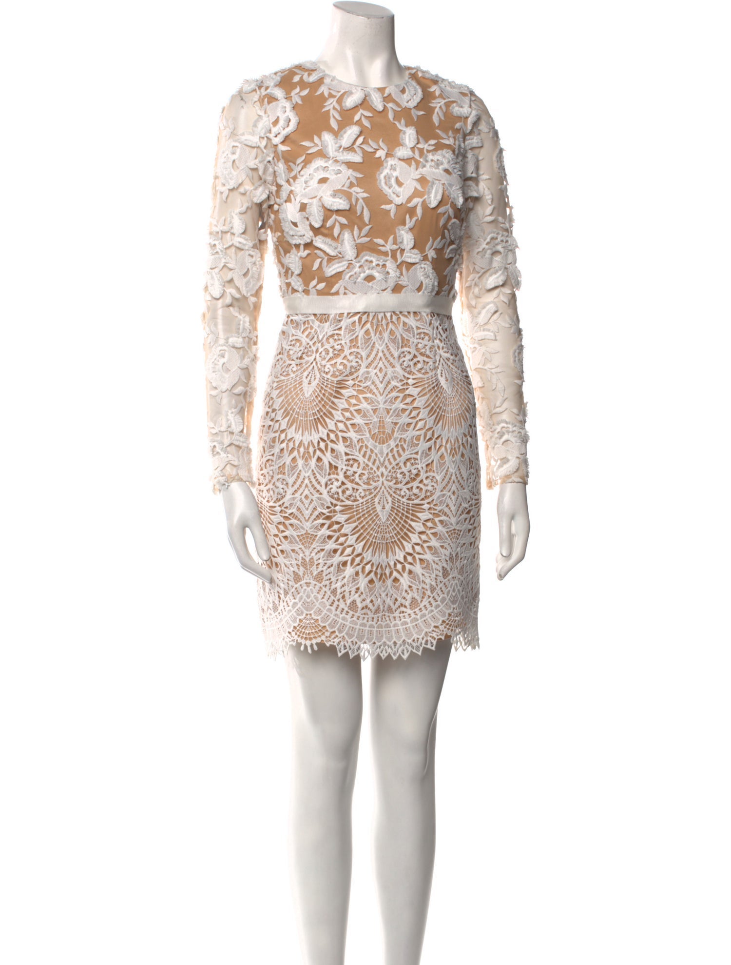 Monique Lhuillier Lace Pattern Mini Dress w/ Tags