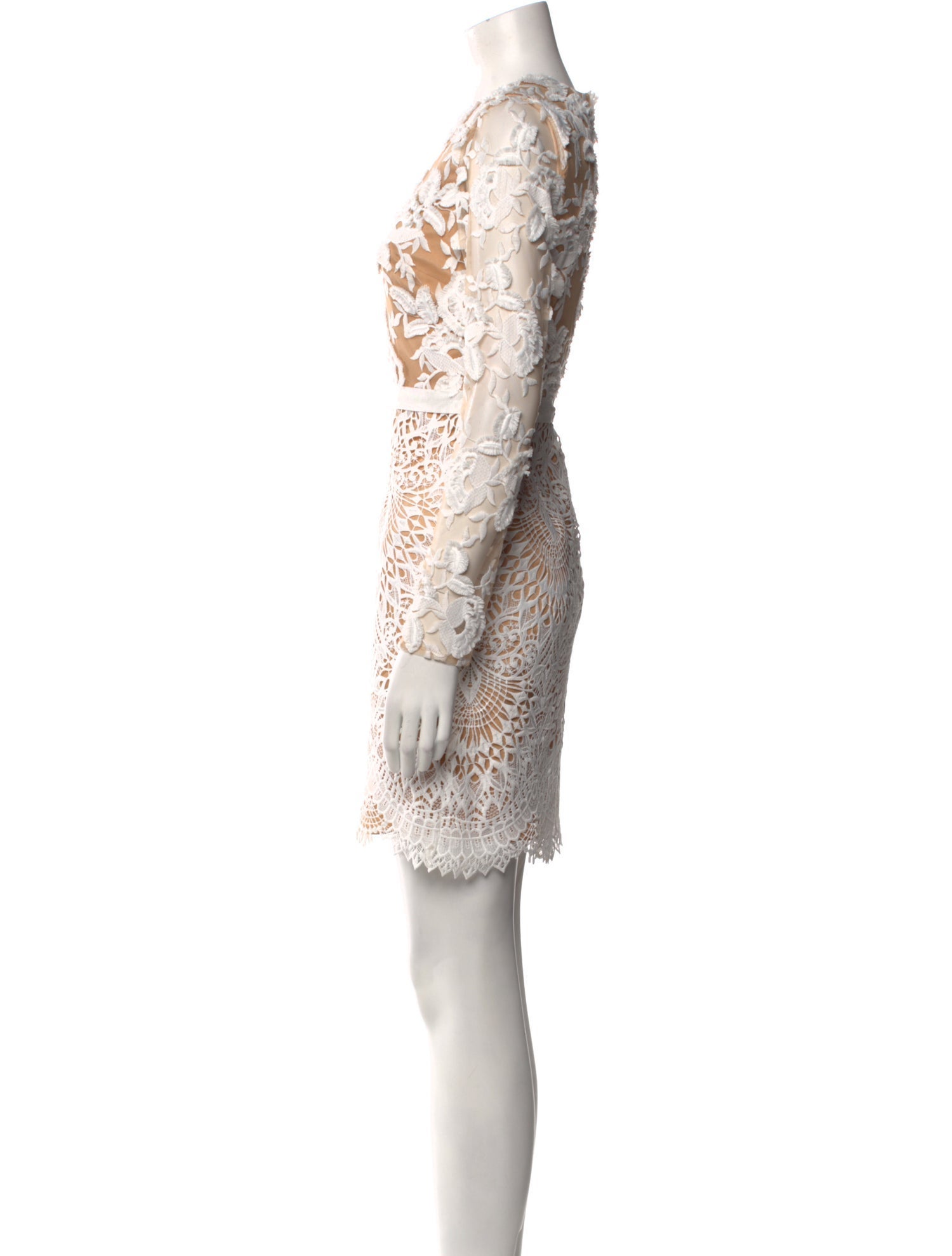 Monique Lhuillier Lace Pattern Mini Dress w/ Tags