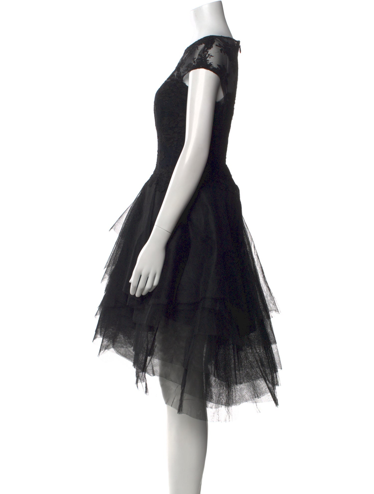 Monique Lhuillier Printed Midi Length Dress