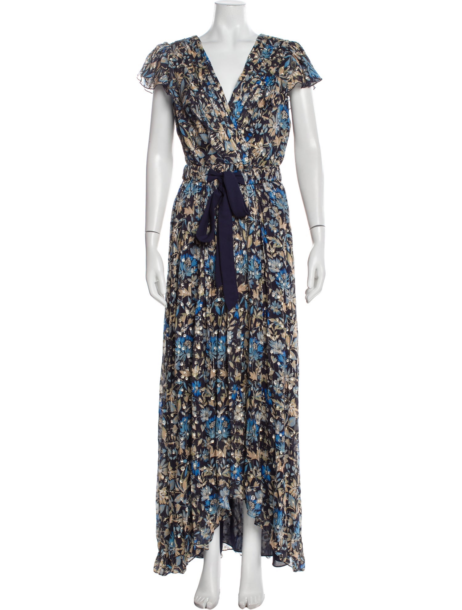 Monique Lhuillier Floral Print Long Dress