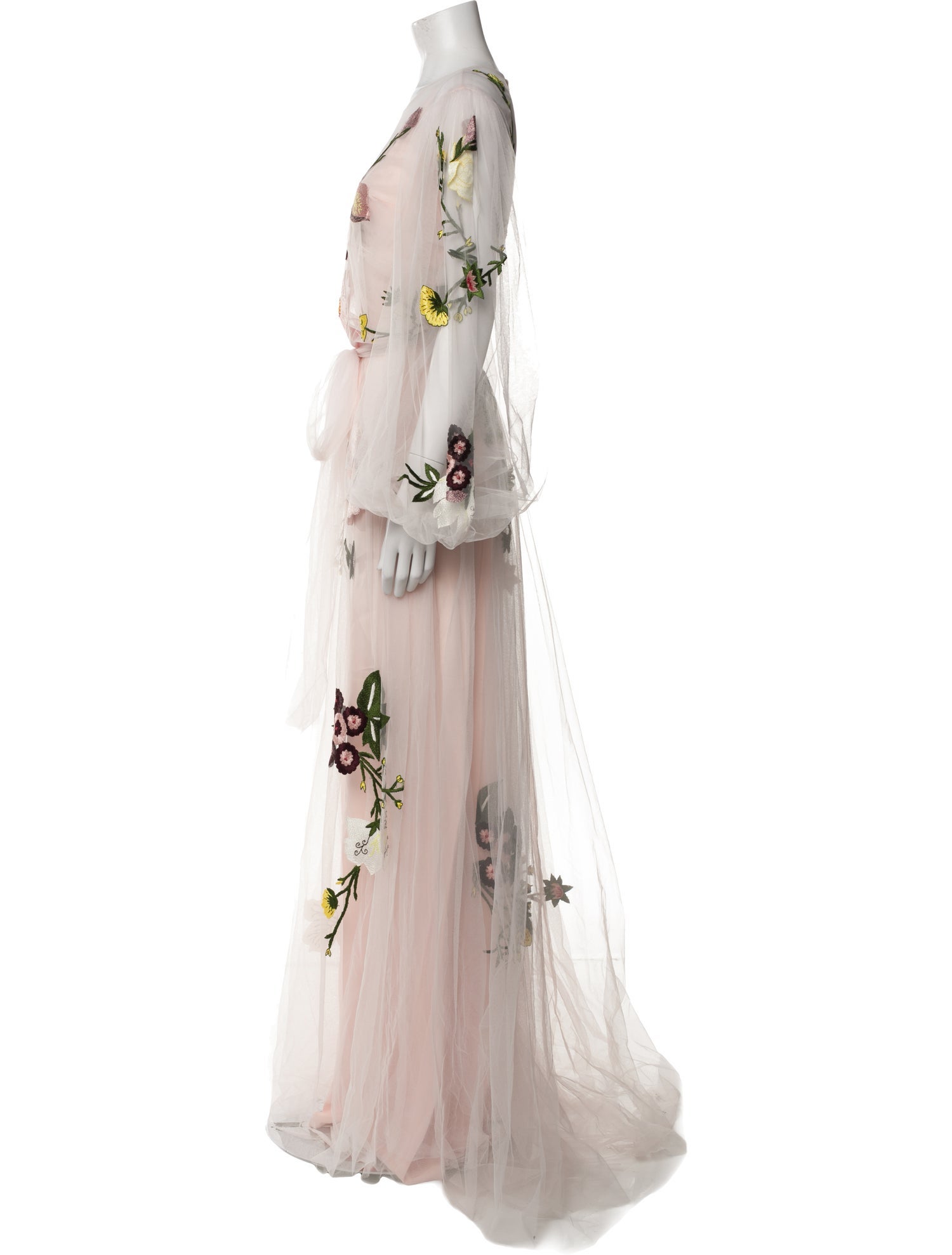 Monique Lhuillier Nylon Long Dress w/ Tags