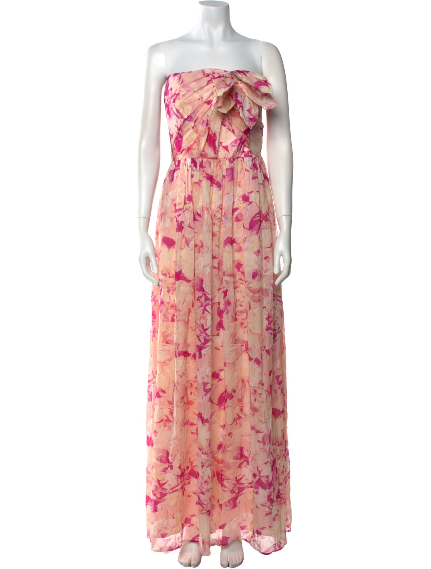 Monique Lhuillier Linen Long Dress