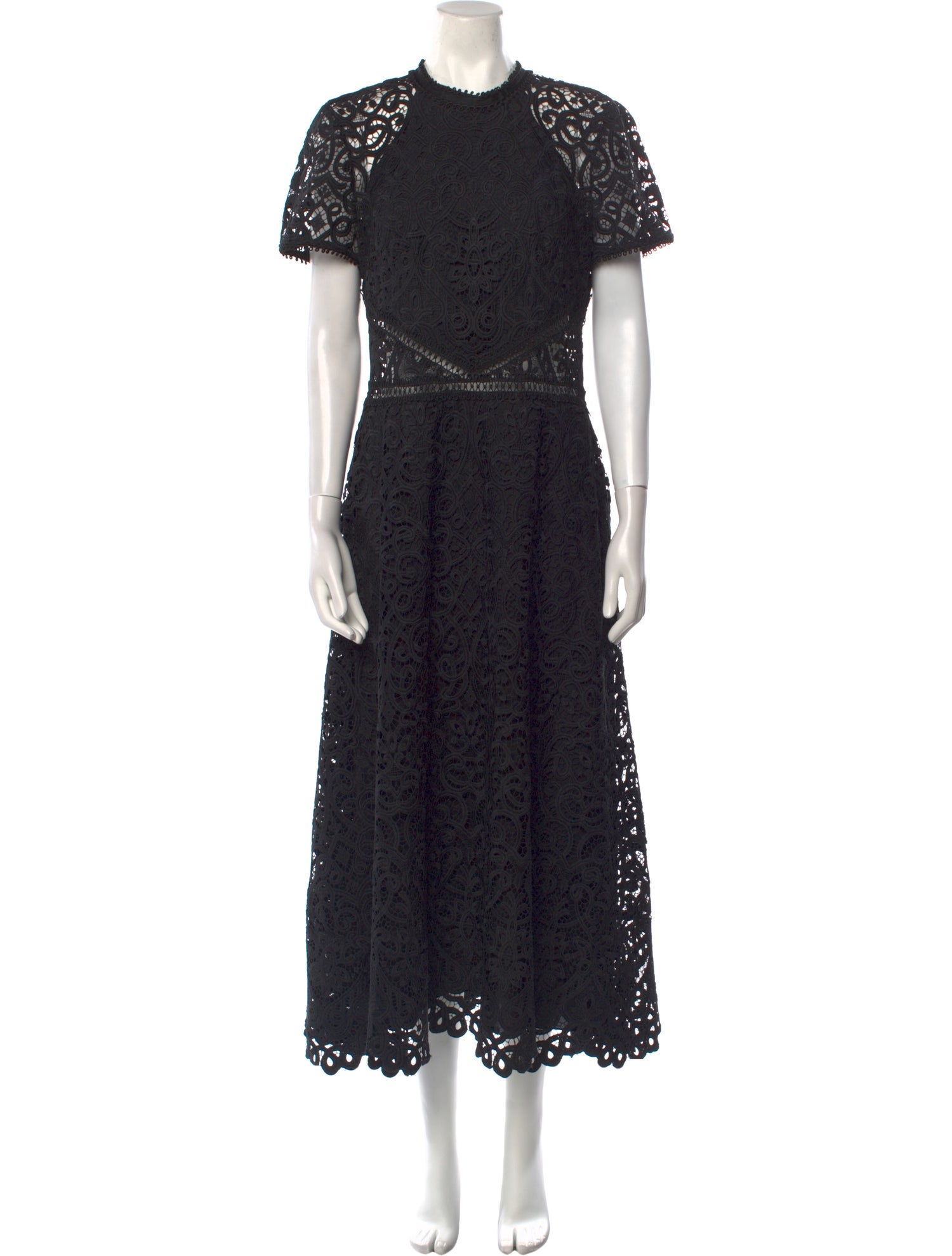 Monique Lhuillier Lace Pattern Long Dress