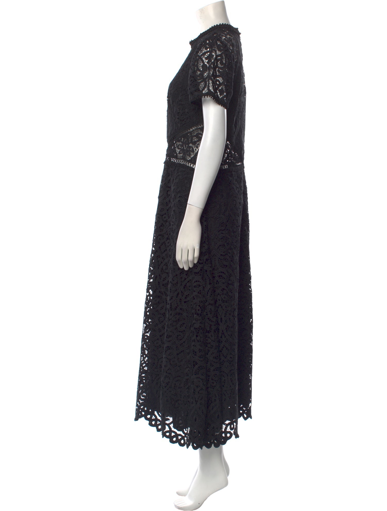 Monique Lhuillier Lace Pattern Long Dress