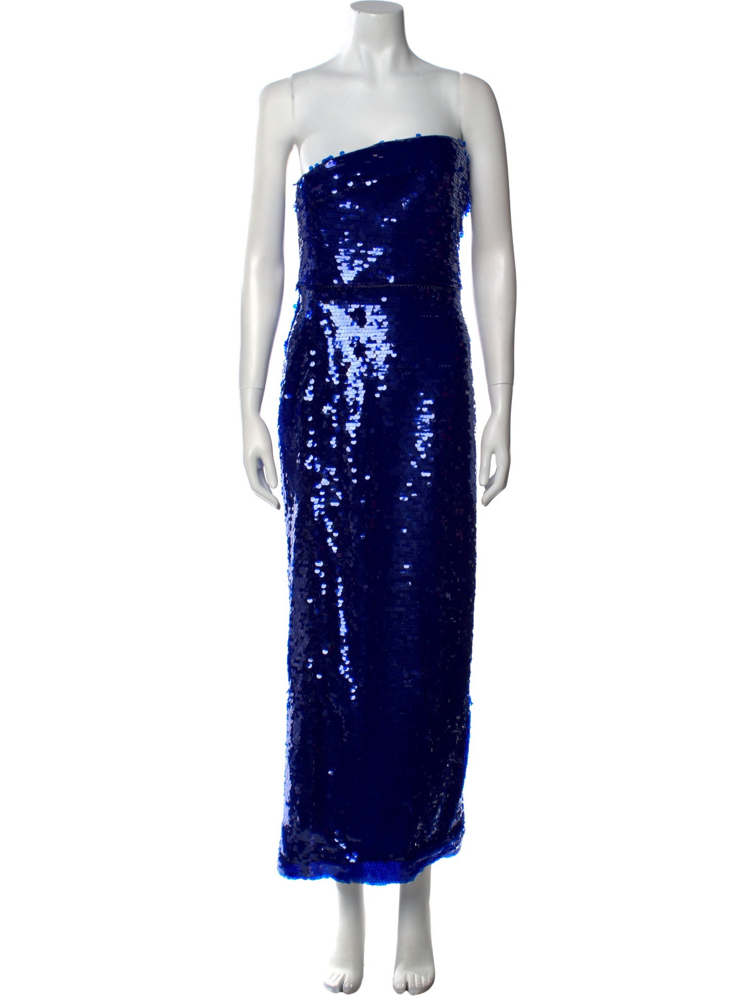 Monique Lhuillier Strapless Midi Length Dress