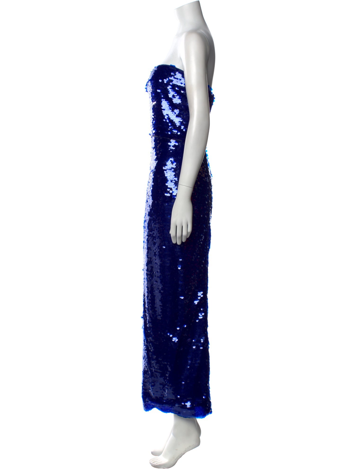 Monique Lhuillier Strapless Midi Length Dress