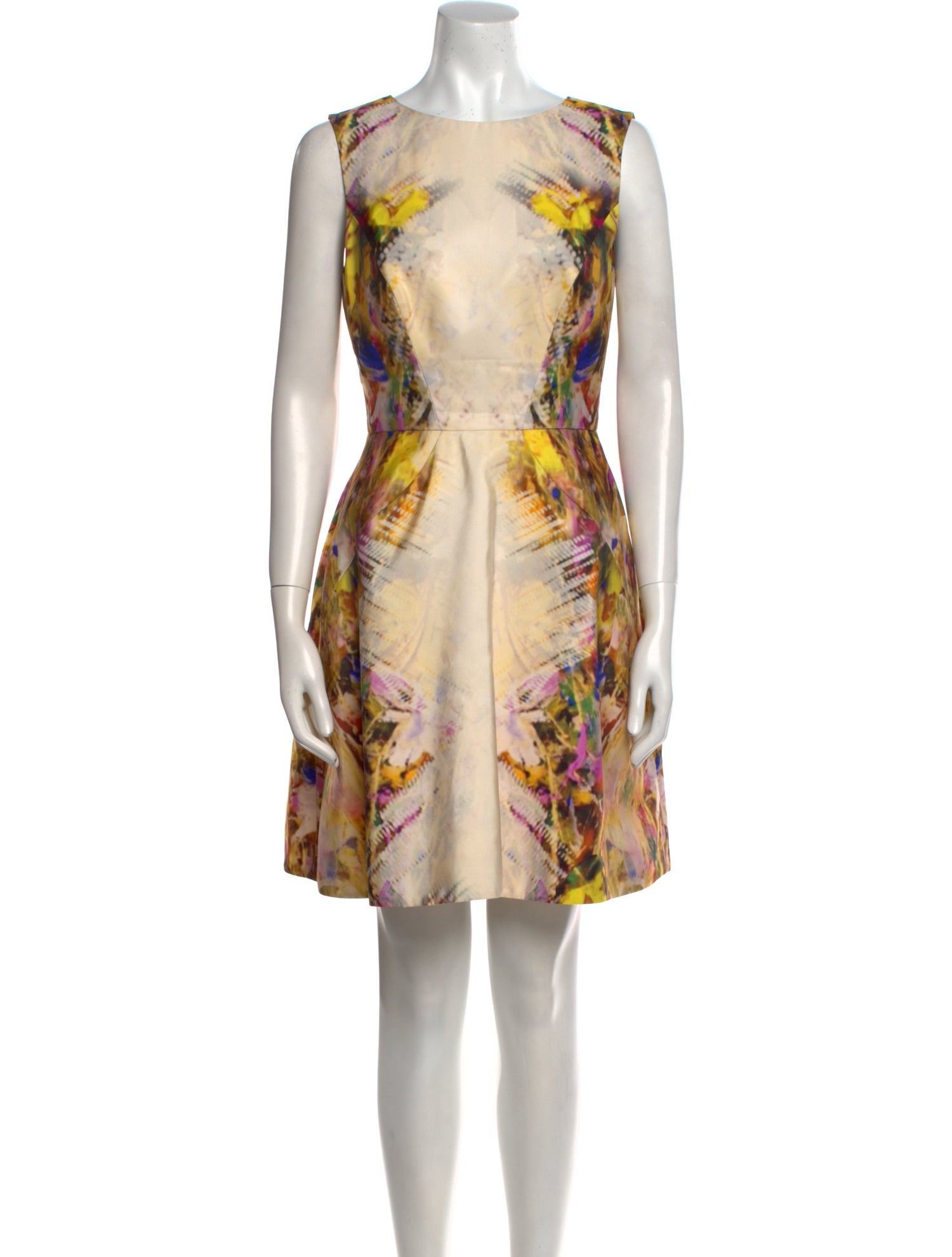 Monique Lhuillier Silk Mini Dress