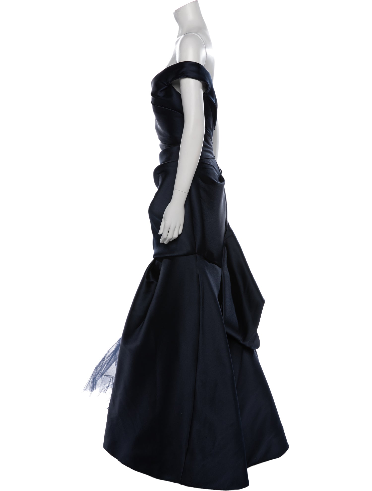 Monique Lhuillier One-Shoulder Long Dress