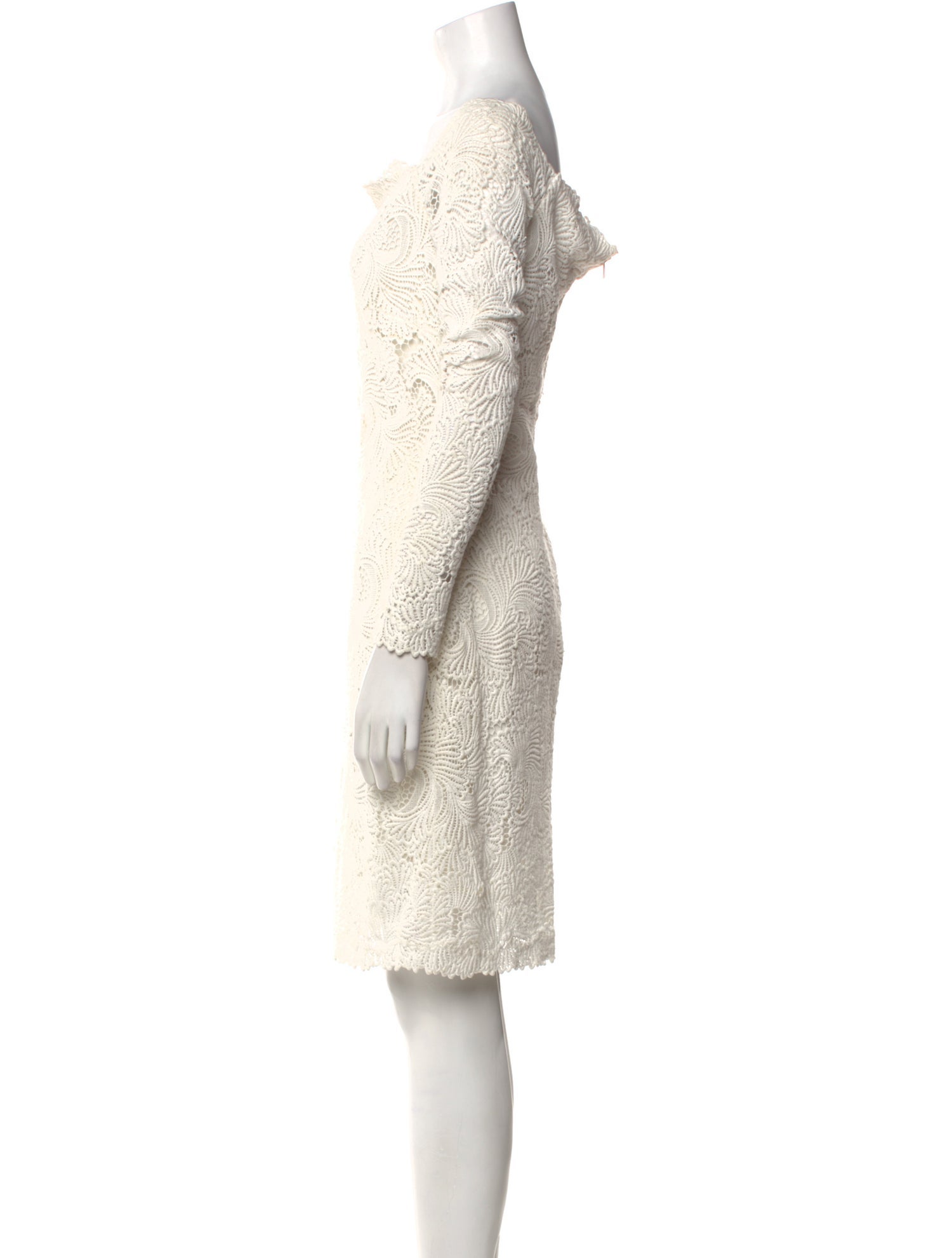 Monique Lhuillier Bateau Neckline Mini Dress