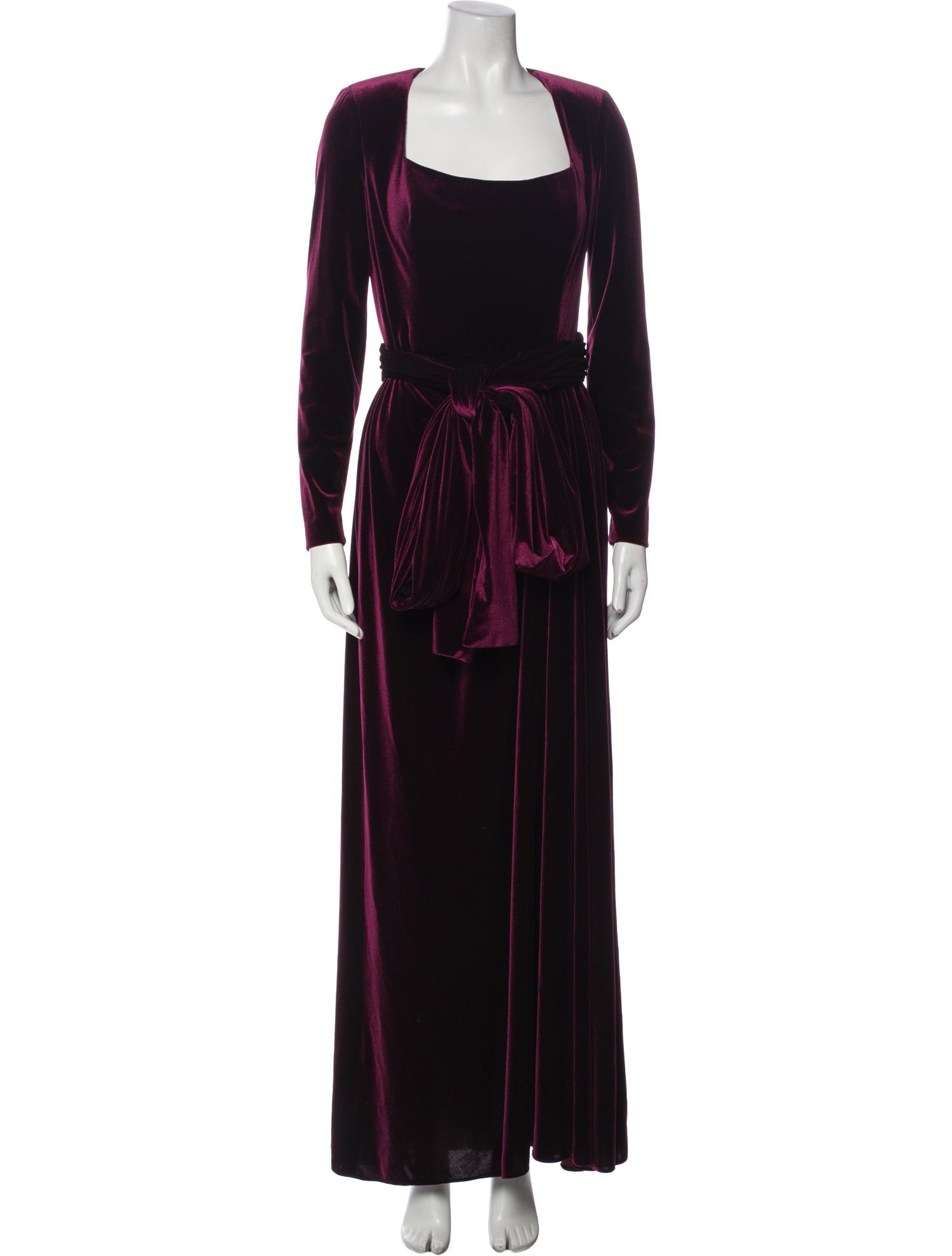 Monique Lhuillier Velvet Long Dress