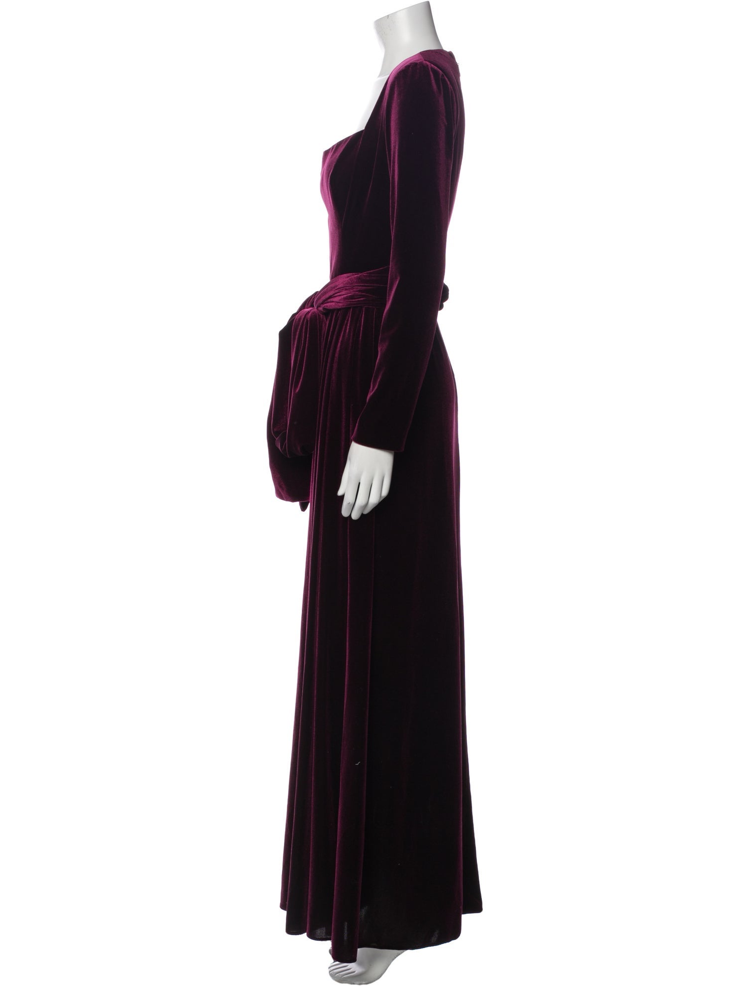 Monique Lhuillier Velvet Long Dress