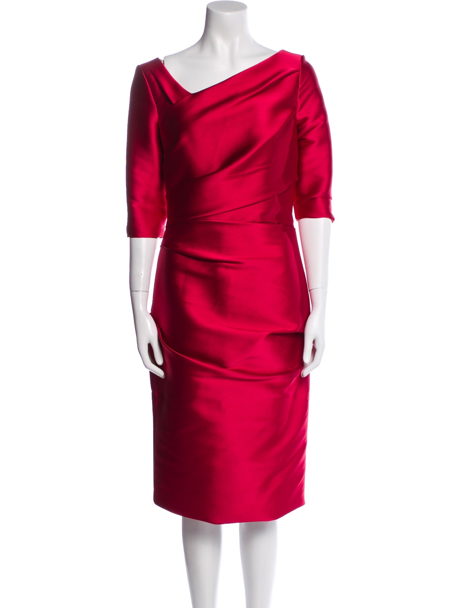 Monique Lhuillier Silk Midi Length Dress