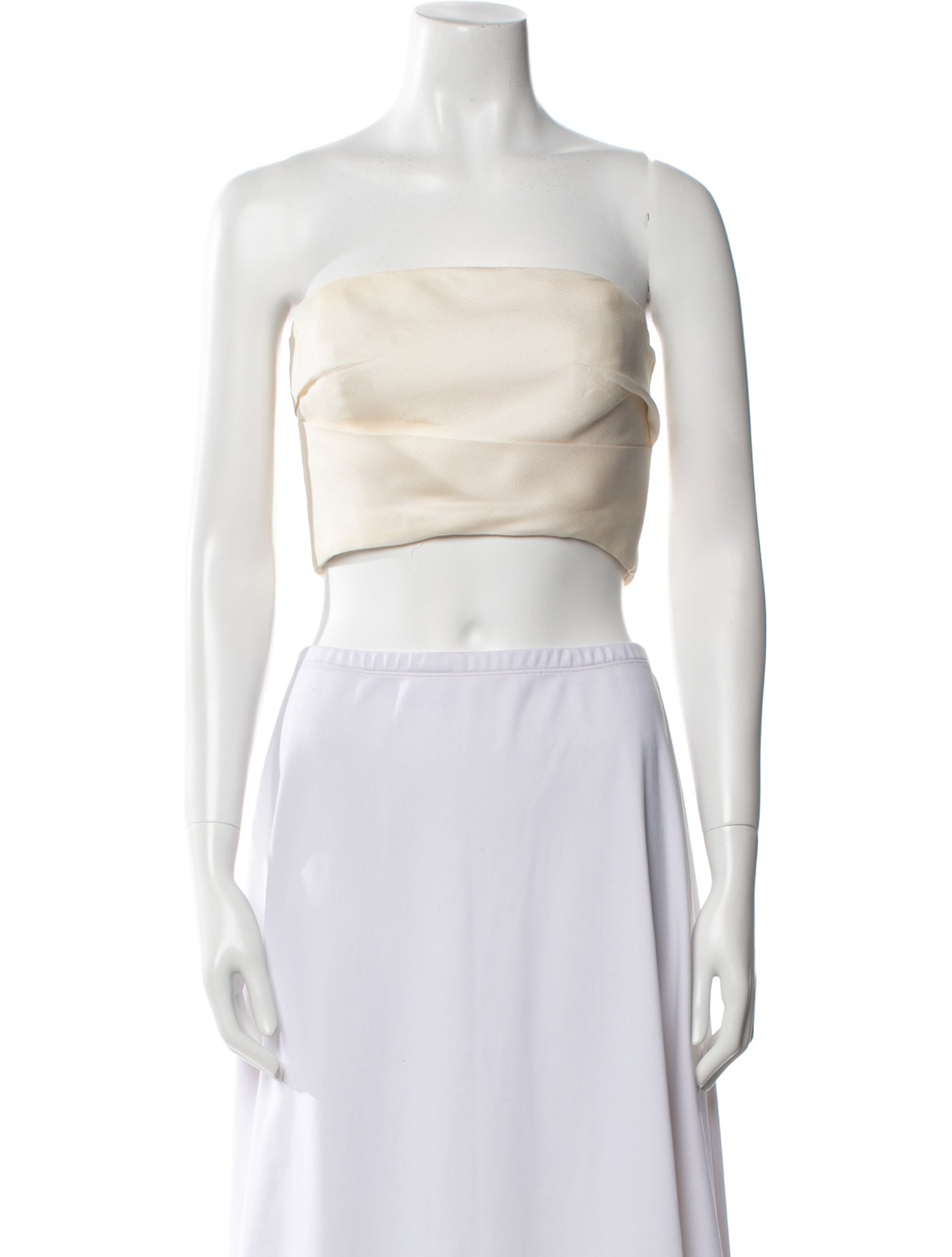 Monique Lhuillier Strapless Crop Top