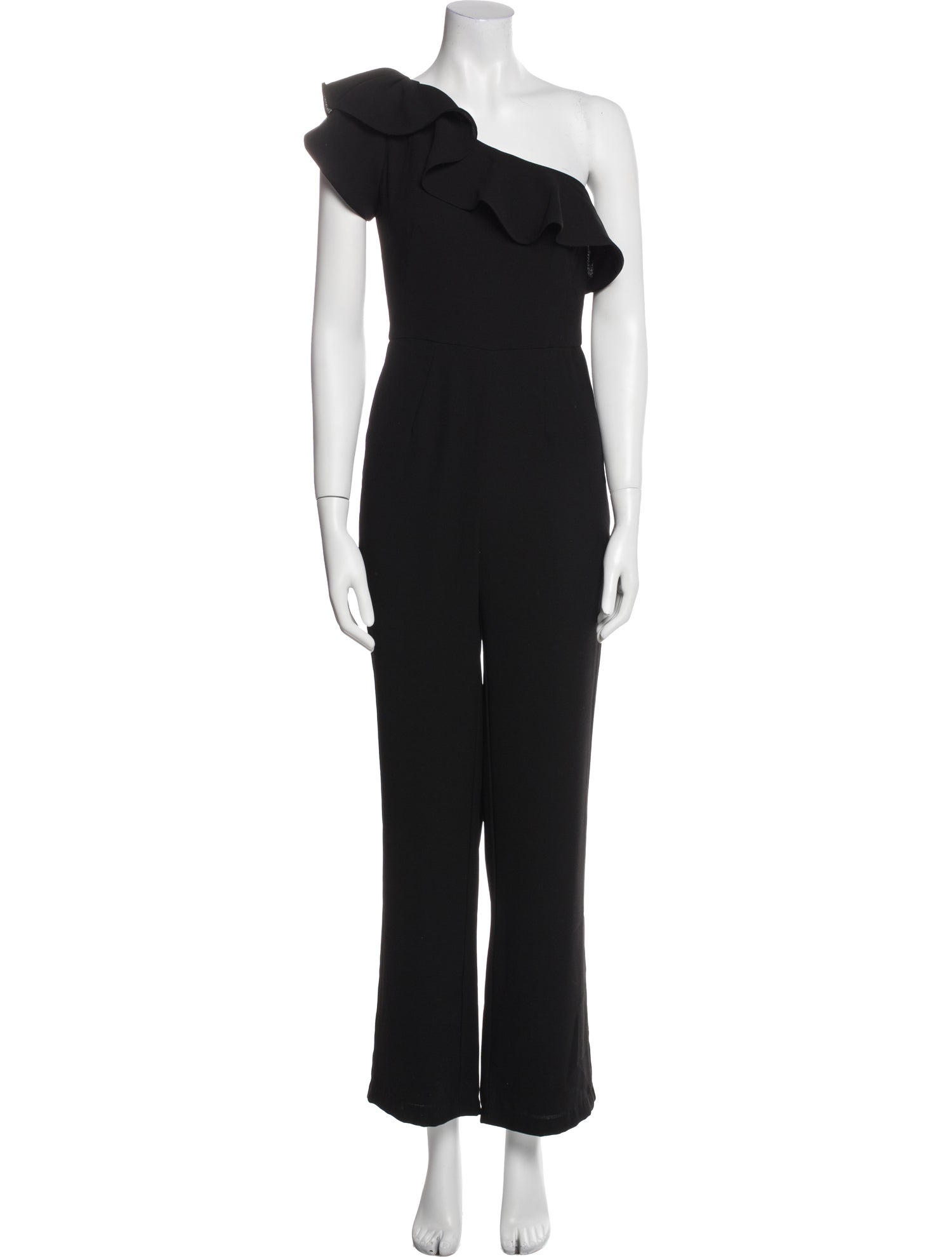 Monique Lhuillier One-Shoulder Jumpsuit