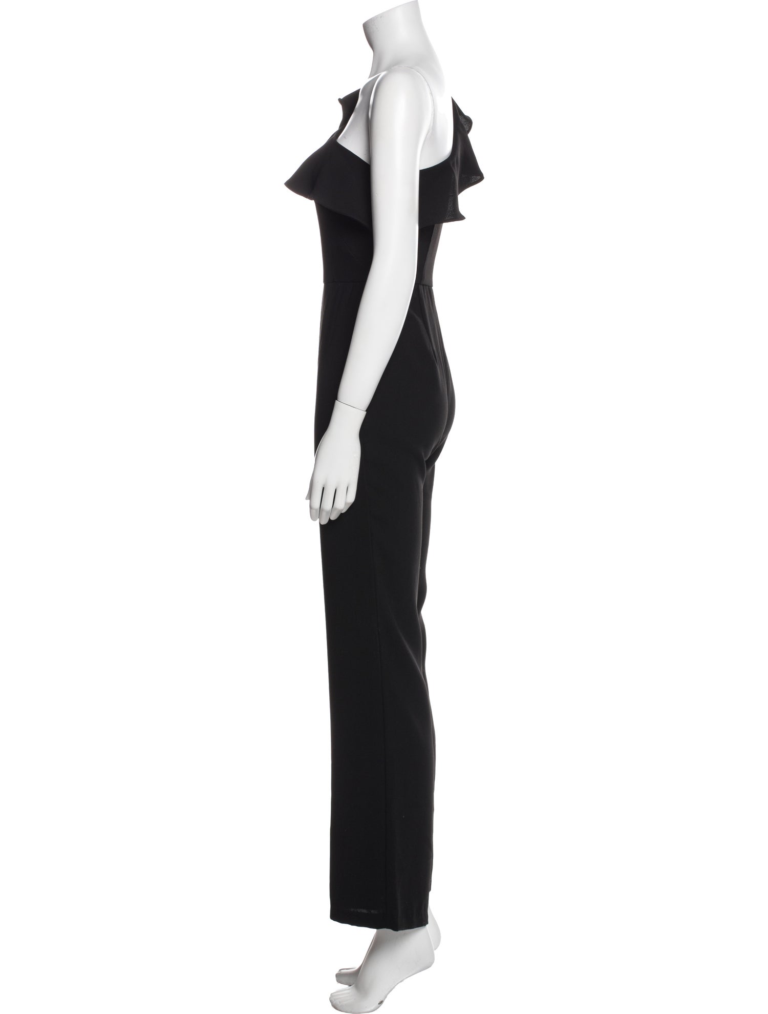 Monique Lhuillier One-Shoulder Jumpsuit